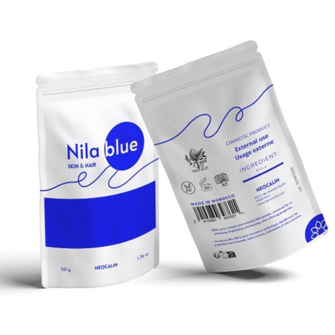 NeoCalin NeoCalin Nila Blue Powder - Authentic Moroccan Indigo | Brightening Solution for Radiant Skin and Hair | DIY Nila Mask (50g) (1.76 Once)