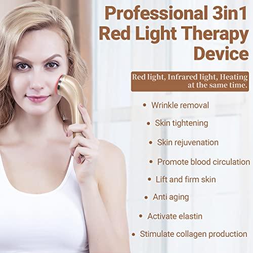 Uaike Red Light Therapy for Face - Uaike LED Red Light Therapy Device for Face - Skin Tightening Machine for Anti Aging,Wrinkle Removal,Face Lift,Skin Rejuvenation - Face Massager for Face