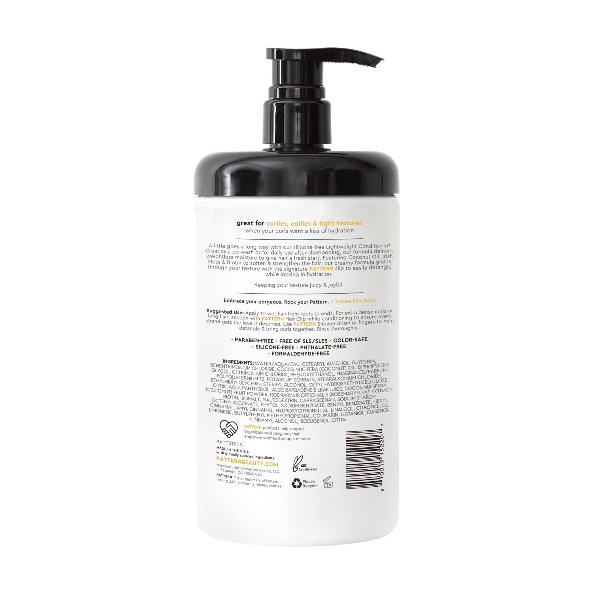 PATTERN PATTERN Beauty by Tracee Ellis Ross Lightweight Conditioner, 29 Fl Oz, Rich Moisture for Curlies, Coilies and Tight-Textured Hair, 3a-4c