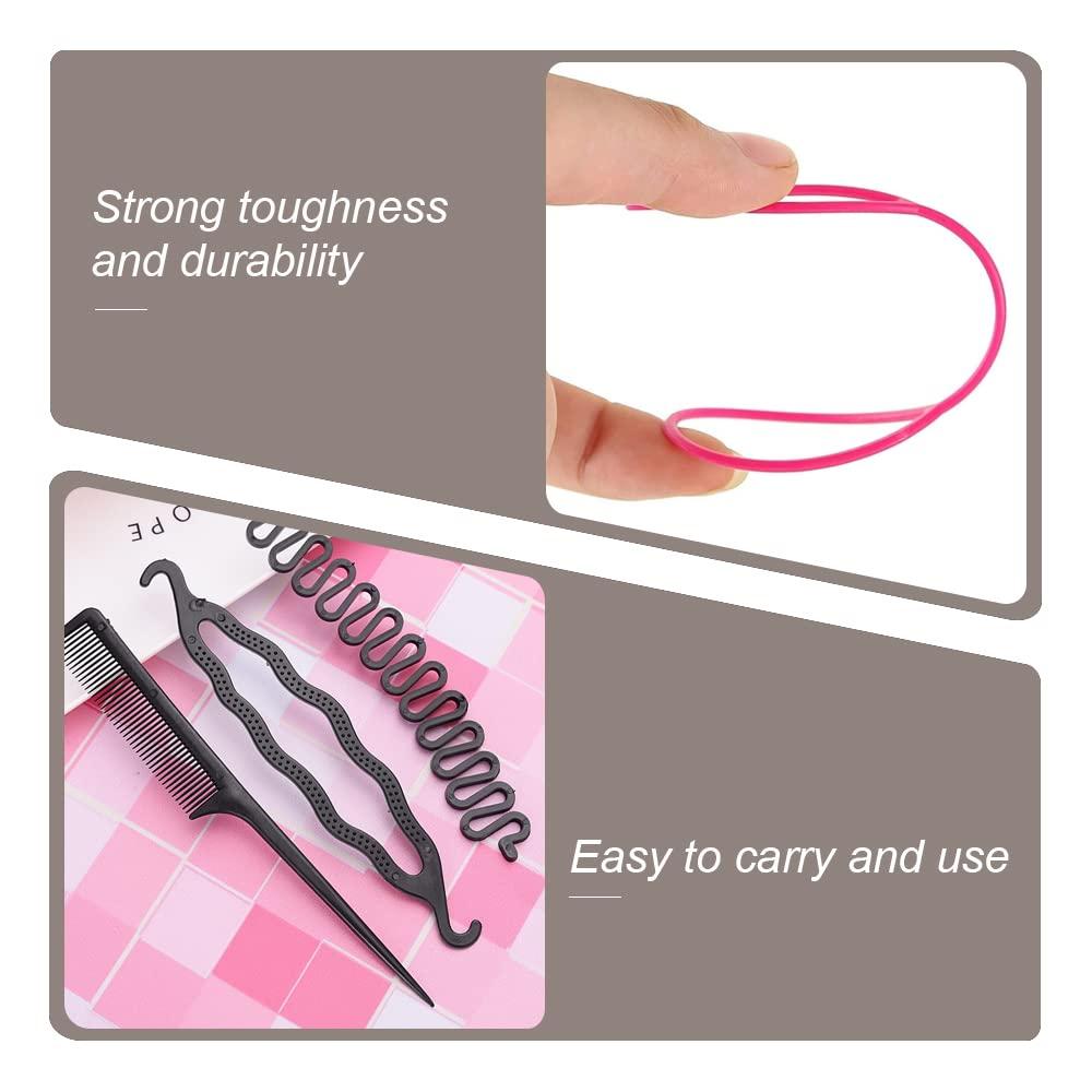 YANCAIYUNL 14 Pcs Topsy Tail Hair Tools Simple Fast Hair Braiding Tools French Hair Styling Tools for Women and Girls Fixing and Decorating Hairstyles
