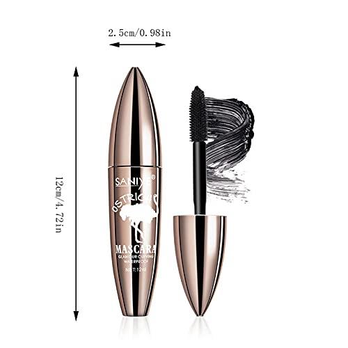 Daveitl Large Brush Mascara, Waterproof Long Lasting Mascara Eyelash Extension Styling Thicker, Voluminous Eyelashes Smudge-Proof, Lengthening Non Clumping & Easy to Remove, Mascara Cream Makeup