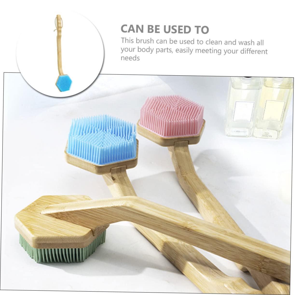 FOMIYES 2pcs Bath Brush Long Handle Bath Massage Brush Shower Brush for Body Bath Back Scrubber Back Cleaner for Shower Bath Back Brush with Long Handle Bath Scrub Brush with Long Handle