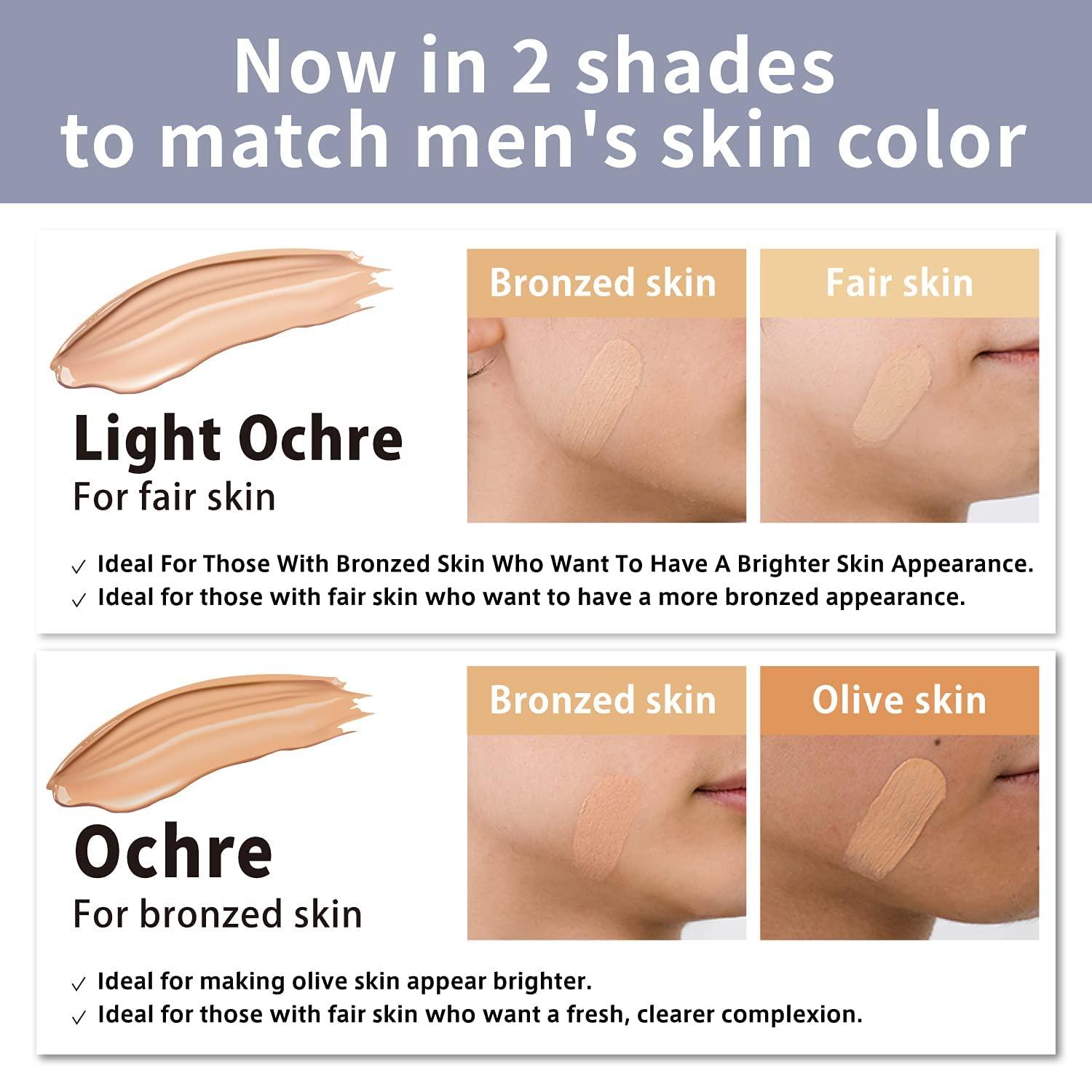 NULL [Matte Finish] NULL mens BB Cream, Mens concealer, Tinted Moisturizer broad spectrum SPF30 PA++, CC cream, Revitalising Nourishing Tone Up Cream, Natural Cover, 0.7oz Made in Japan (Ochre)