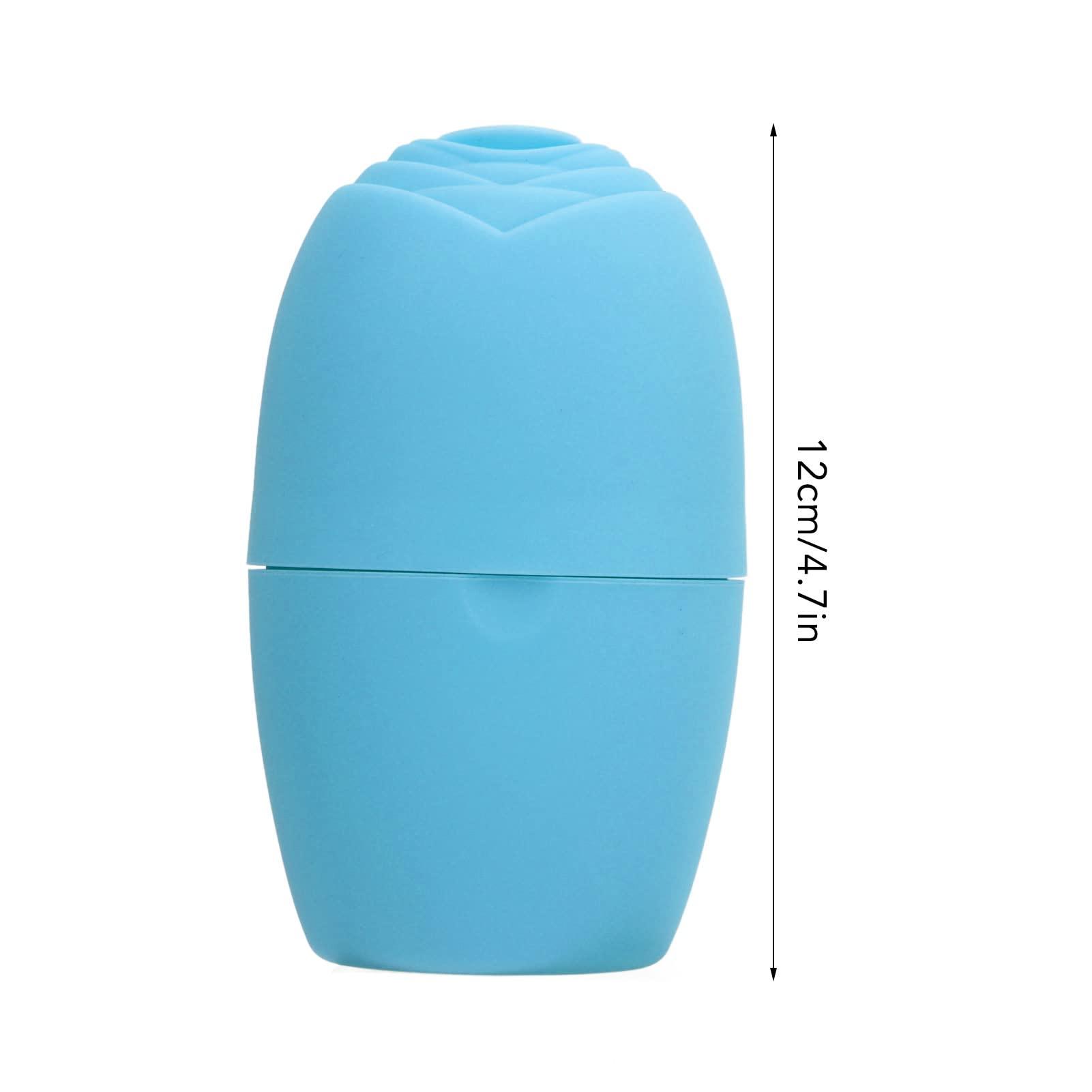 Gigicial Gigicial Ice Roller for Face, Ice Cubes Facial Roller Massager, Silicone Ice Facial Roller Ice Holder, Face Ice tooling Skin Care, Face Icers Reusable Ice Cubes Roller (Blue)