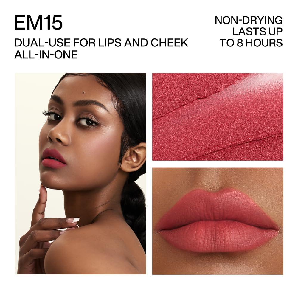 INTO YOU INTO YOU Matte Lipstick, Super Stay Lipstick for Women, Waterproof, Long Lasting Lipstick, High Impact Lipcolor with Lightweight Lip Mud Texture, Dual-use for Lips and Cheek, Pink Lipstick (EM15)