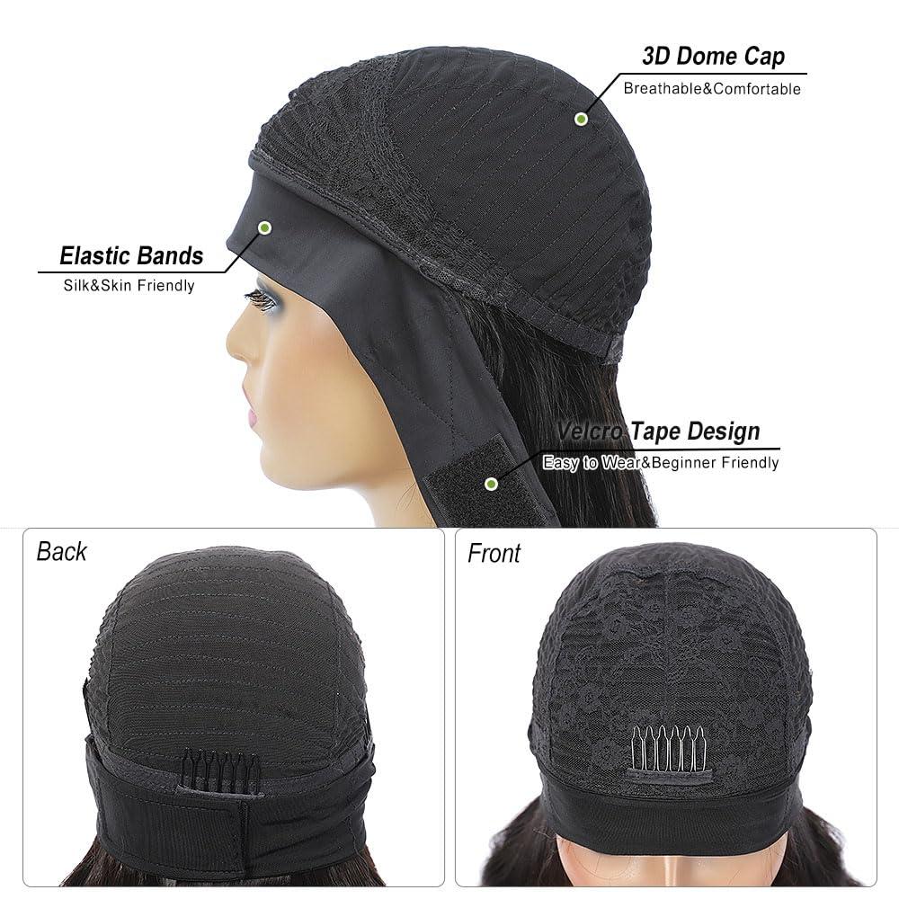 losta losta Bob Headband Wig Human Hair Glueless Bob Wigs Human Hair Wear and Go Guleless Wigs for Black Women Straight Bob Human Hair 180% Density 10A Brazilian Human Hair Headband Wig(14in)