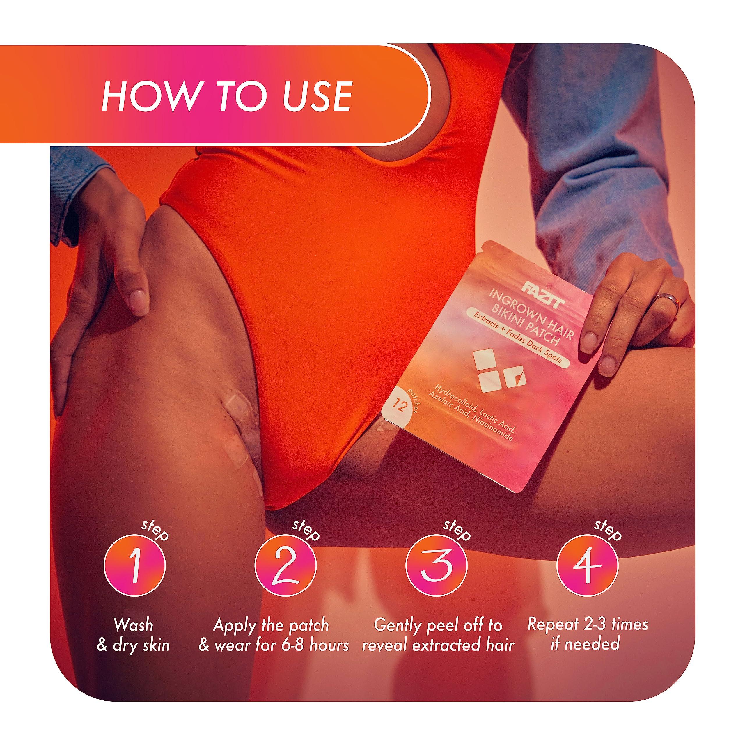 Fazit FAZIT Ingrown Hair Treatment Pads - Bikini Area and Private Intimate Hair Remover for Women