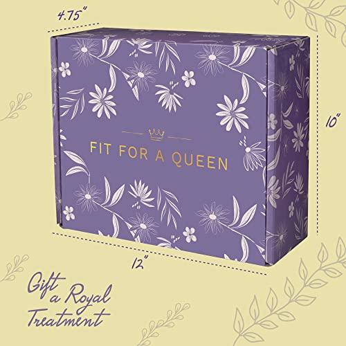 Monarch Gift Company Birthday Gifts for Women Royal Queen - Relaxing Thank You, Anniversary, Mothers Day Gift Basket - Gifts for Mom, Best Friend, Sister and Daughter - 12 Pack Gift Box Set with Greeting Card