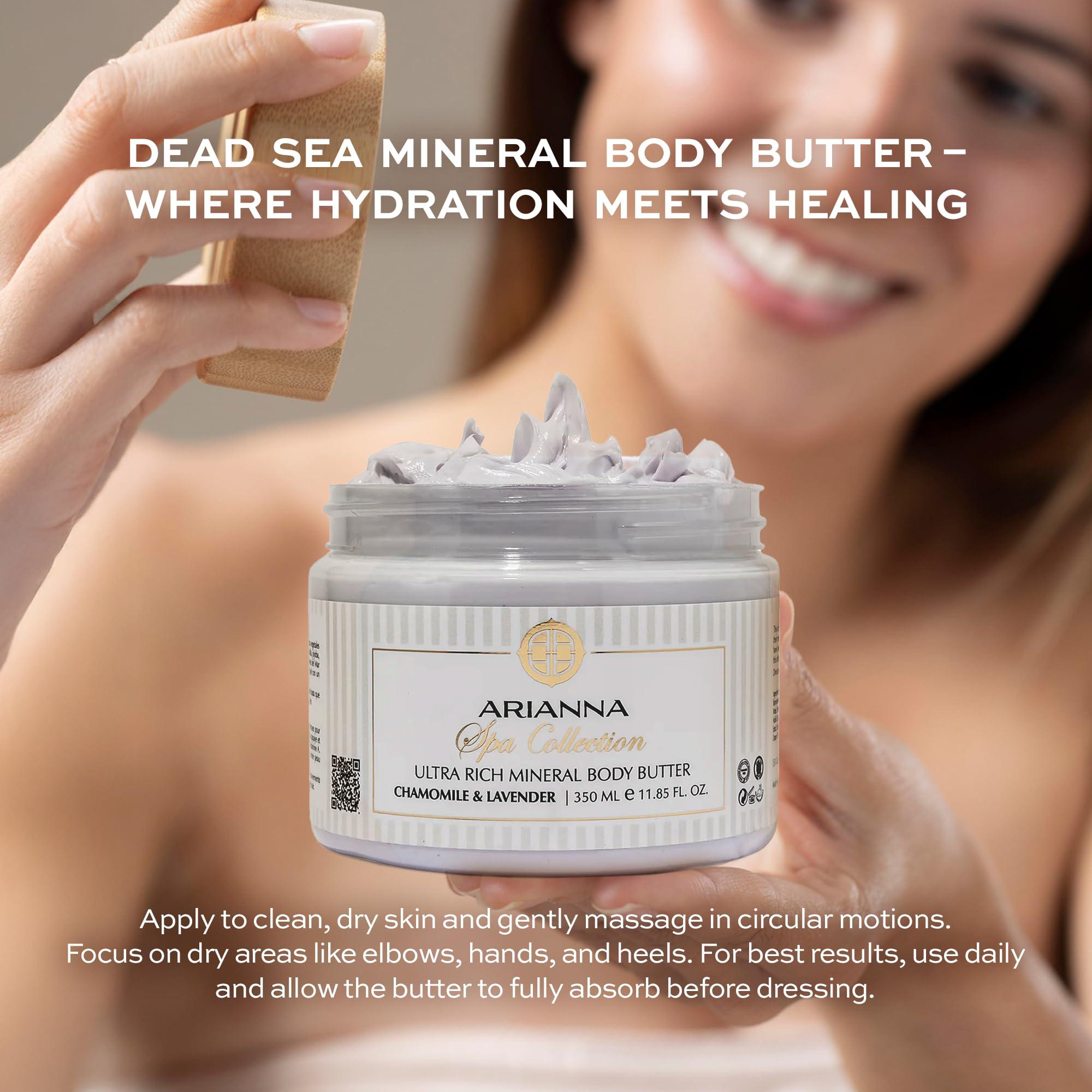 ARIANNA ARIANNA-SKINCARE Ultra Rich Mineral Body Butter Dead Sea Body Butter For Dry Skin Repair Rich Vegan Hydrating Moisturizer (Citrus & Forest Fruits)