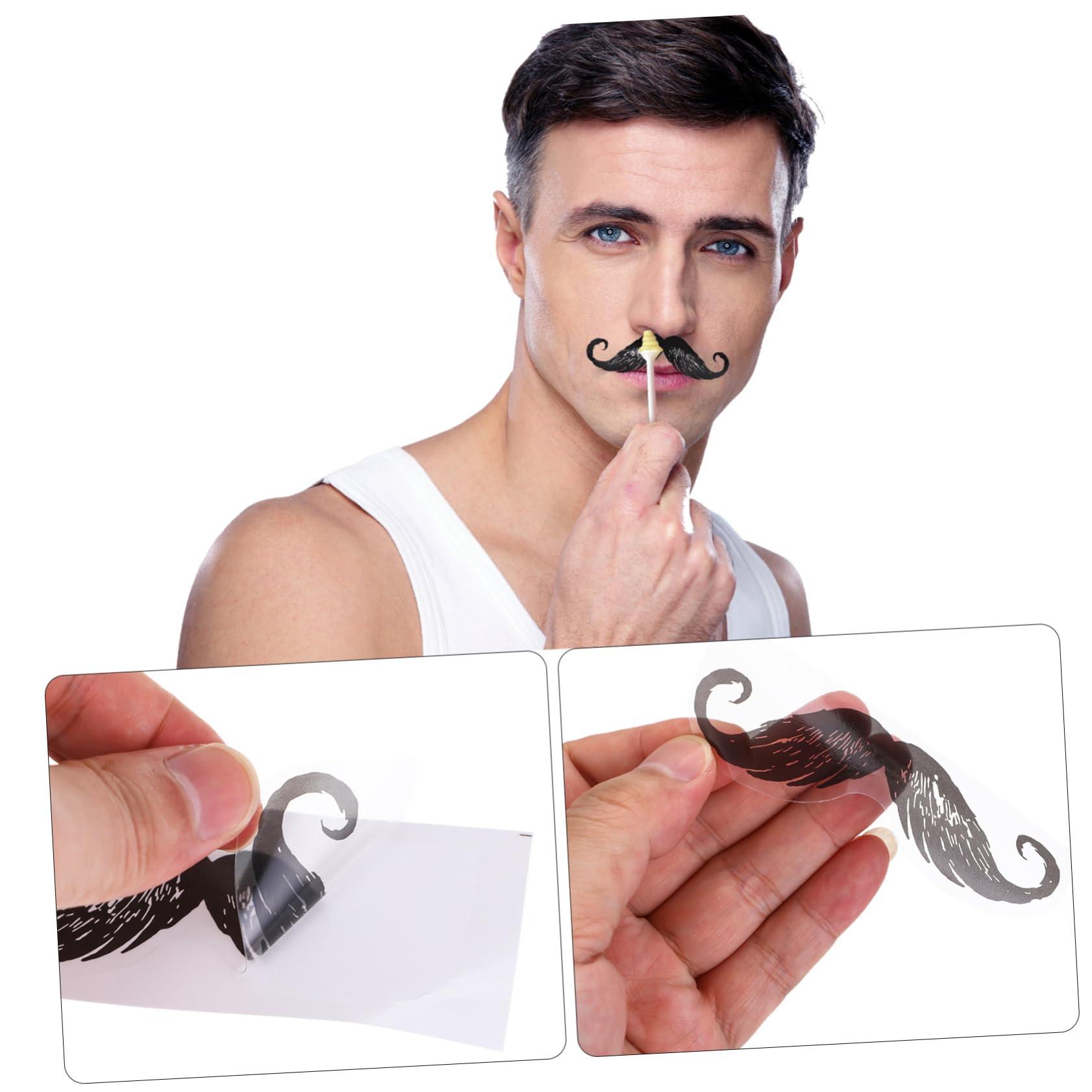 BELLIFFY BELLIFFY 50pcs Stickers Protector Waxing Kit Mens Sticking Stuffers Decals Remover Sticks Nose Wax Strips Wax Strips for Mustache Vinyl Decal Facial Tool Depilation Cleaning Kits Black Pp