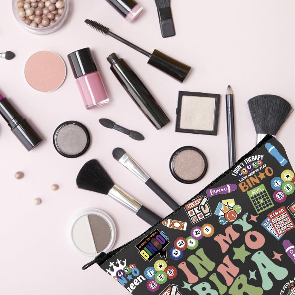 TSOTMO TSOTMO Bingo Player Gift Gambler Gift Lucky Bingo In My Bingo Era Bingo Bag For Women Bingo Lover (BLK- BINGO ERA)