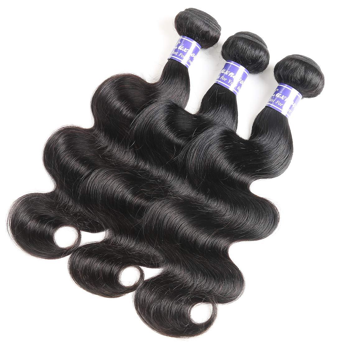 Luxnovolex Luxnovolex Brazilian Hair Bundles Body Wave Unprocessed 100% Human Hair Bundles Brazilian Virgin Short Human Hair Extensions 300g