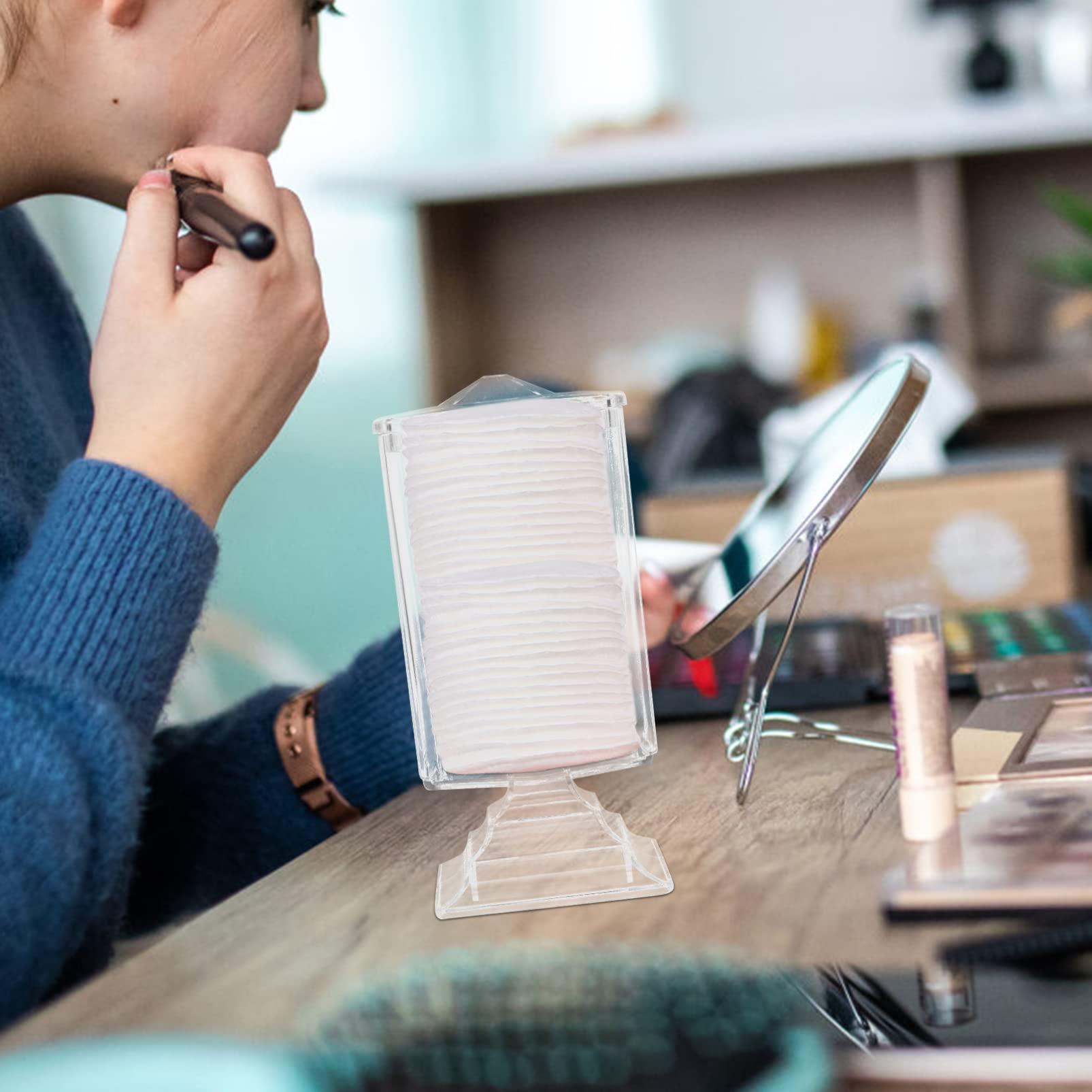 MAGICLULU MAGICLULU 3pcs Cotton Storage Box Laundry Basket Boxed Cotton Bud Container Exfoliating Reusable Makeup Remover Pads Muslin Cloths for Swabs Cotton Pad Clear Storage Container Plastic
