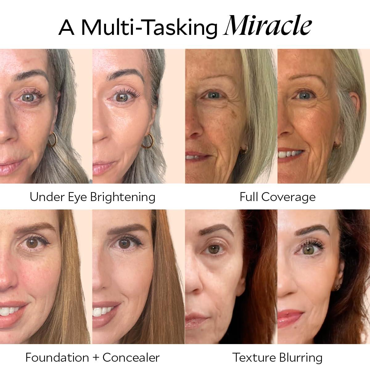 FIRA Fira Luxury Concealer & Foundation with Anti-Aging Ingredients - Full Coverage for Dark Circles, Wrinkles, Fine Lines, and Spots, All-Day Wear For Mature Skin - Sand, 0.5 FL. OZ. / 15 ML