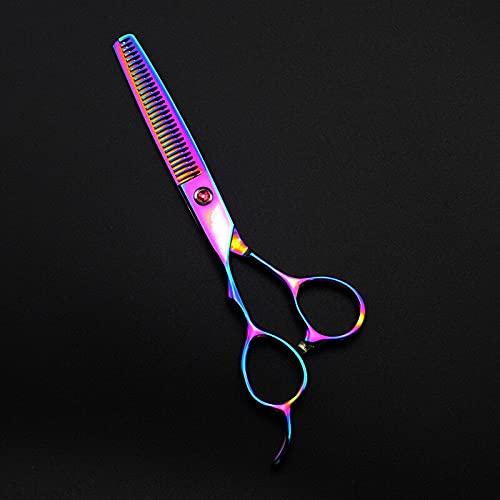 ZZYY Hair Cutting Scissors, Professional japan 440c Rainbow Left handed 6' hair scissors cutting barber haircut thinning shears hairdressing scissors BY ZZYY (Color : Cutting)