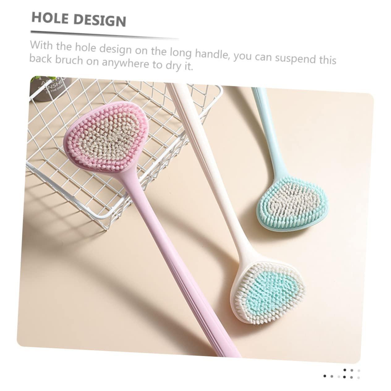 Baluue Baluue Long Handle Scrub Brush Handle Shower Brush Bath Back Brush with Long Handle Back Brush for Shower Bath Scrub Brush with Long Handle Bathtub Scrubber Back Rub Towel Body Pink Pbt