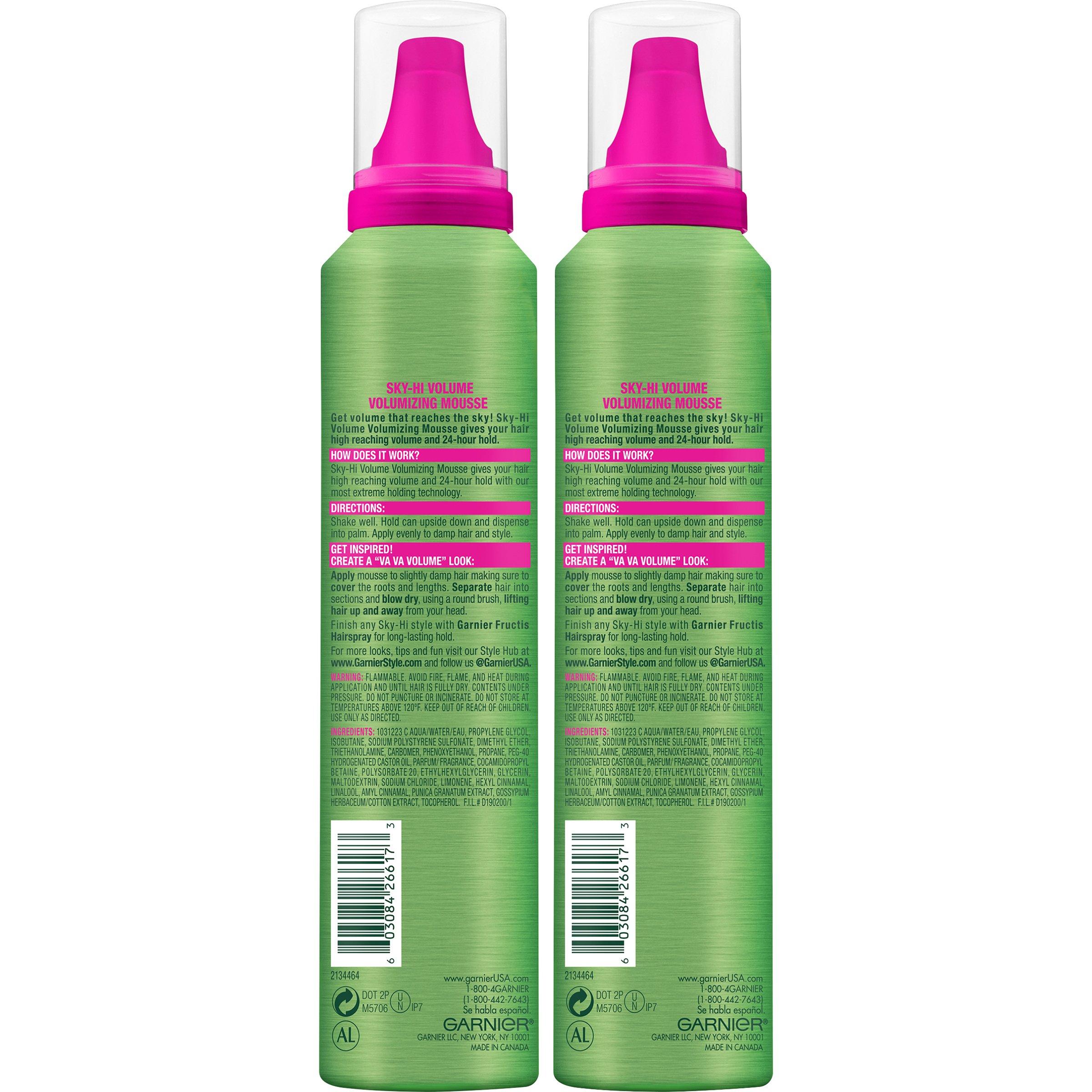 Garnier Garnier Hair Care Fructis Style Sky-Hi Volume Volumizing Mousse, 2 Count