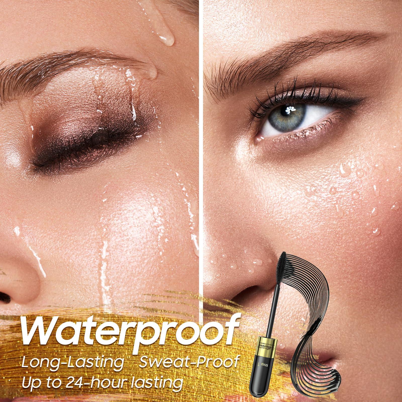 Ihrlpxkc Tubing Mascara Waterproof & Smudge-Proof - Long-Lasting Mascara for Length and Volume, Curling Eyelashes, No Flaking and No Clumping, Cruelty Free, Eye Makeup, Black (Pack of 1)