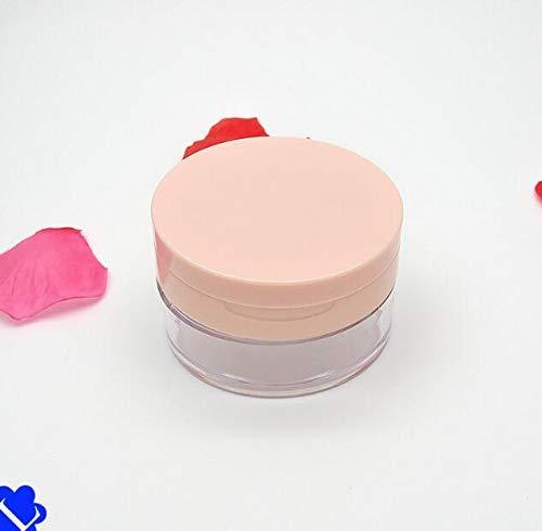 ericotry 20ml 0.67oz Empty Refillable Portable DIY Make up Loose Powder Case Container with Sponge Powder Puff Mirror and Sifter Foundation Cosmetic Jars Box (Pink)