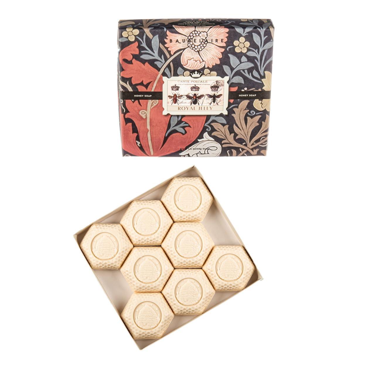 Baudelaire Baudelaire BA Honey Soap Royal Jelly, 1.4oz, Gift Box 8 with Bar