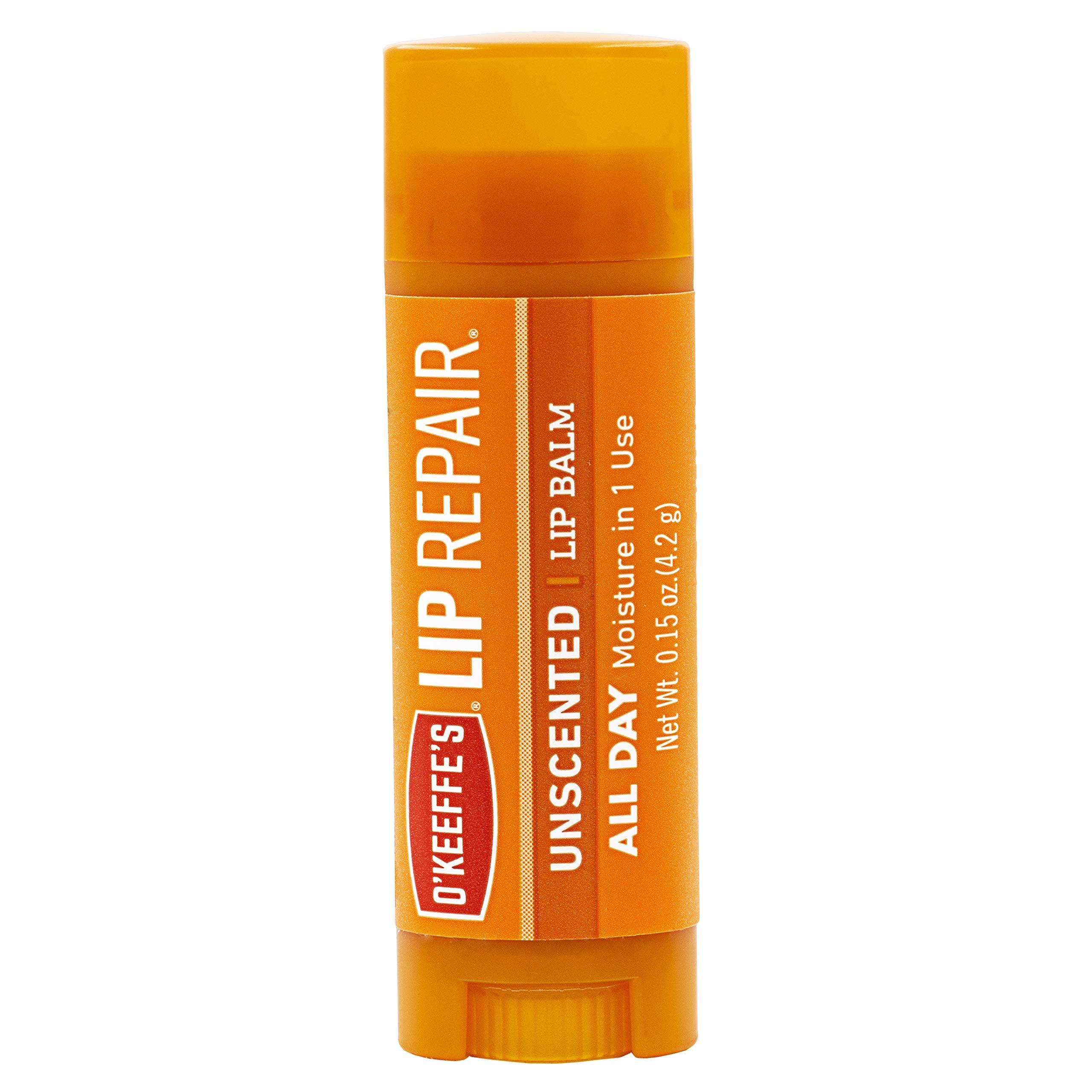 O'Keeffe's O'Keeffe's Unscented Lip Repair Lip Balm for Dry, Cracked Lips, Stick, (Pack of 2)