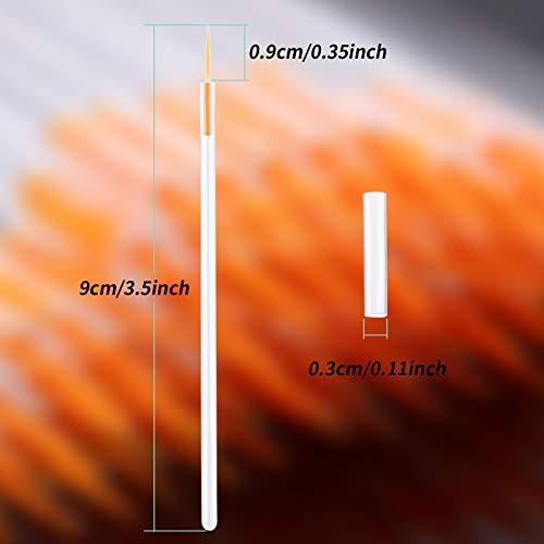 EBOOT eBoot 100 Pack Disposable Eyeliner Brush Applicator Cosmetic Eye Wands Makeup Tool (Clear)