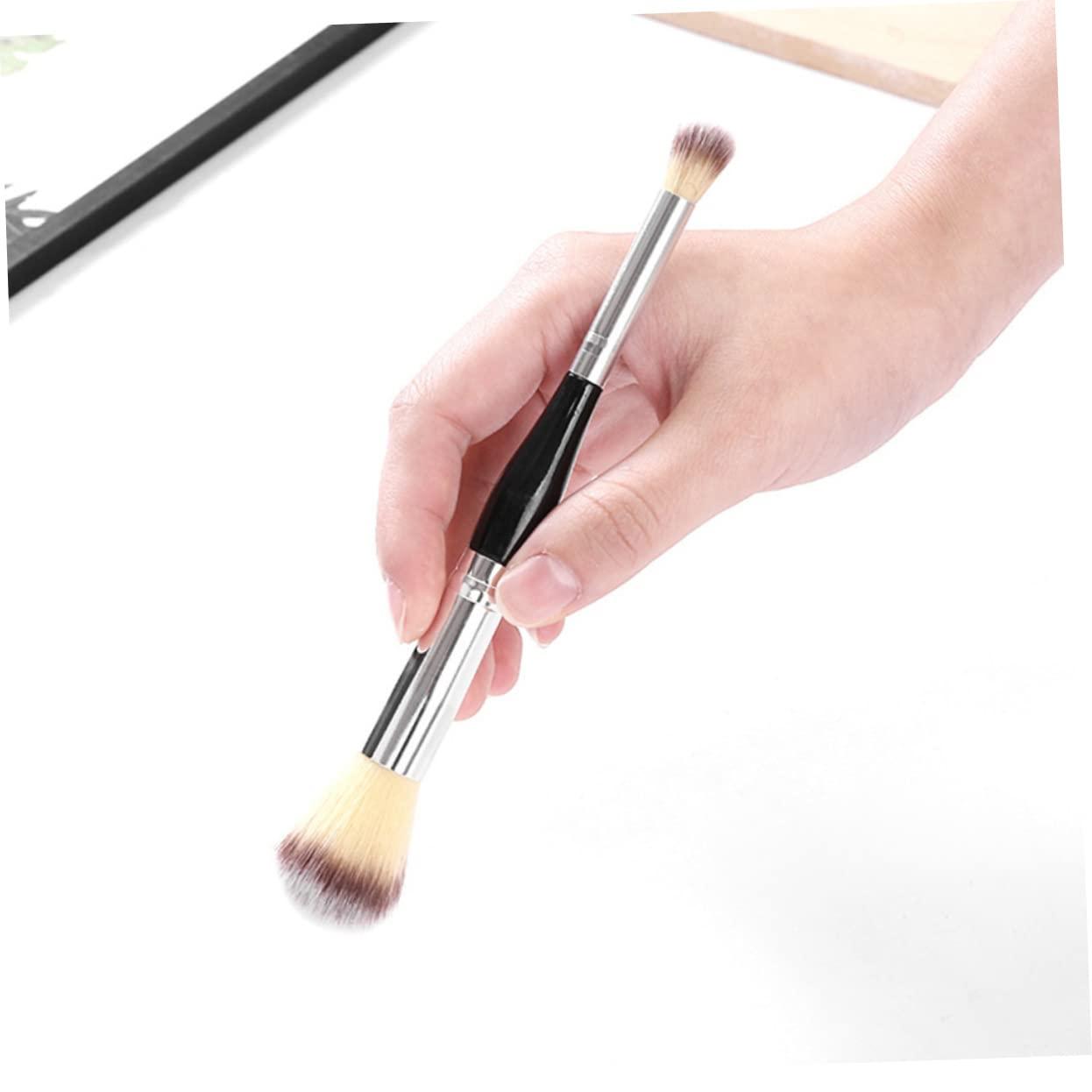 Mikinona Mikinona Duo Foundation Makeup Brush Double Headed Makeup Brush 2PCS Loose Powder Brush Blending Eye Shadow Brush Makeup Tool Kit