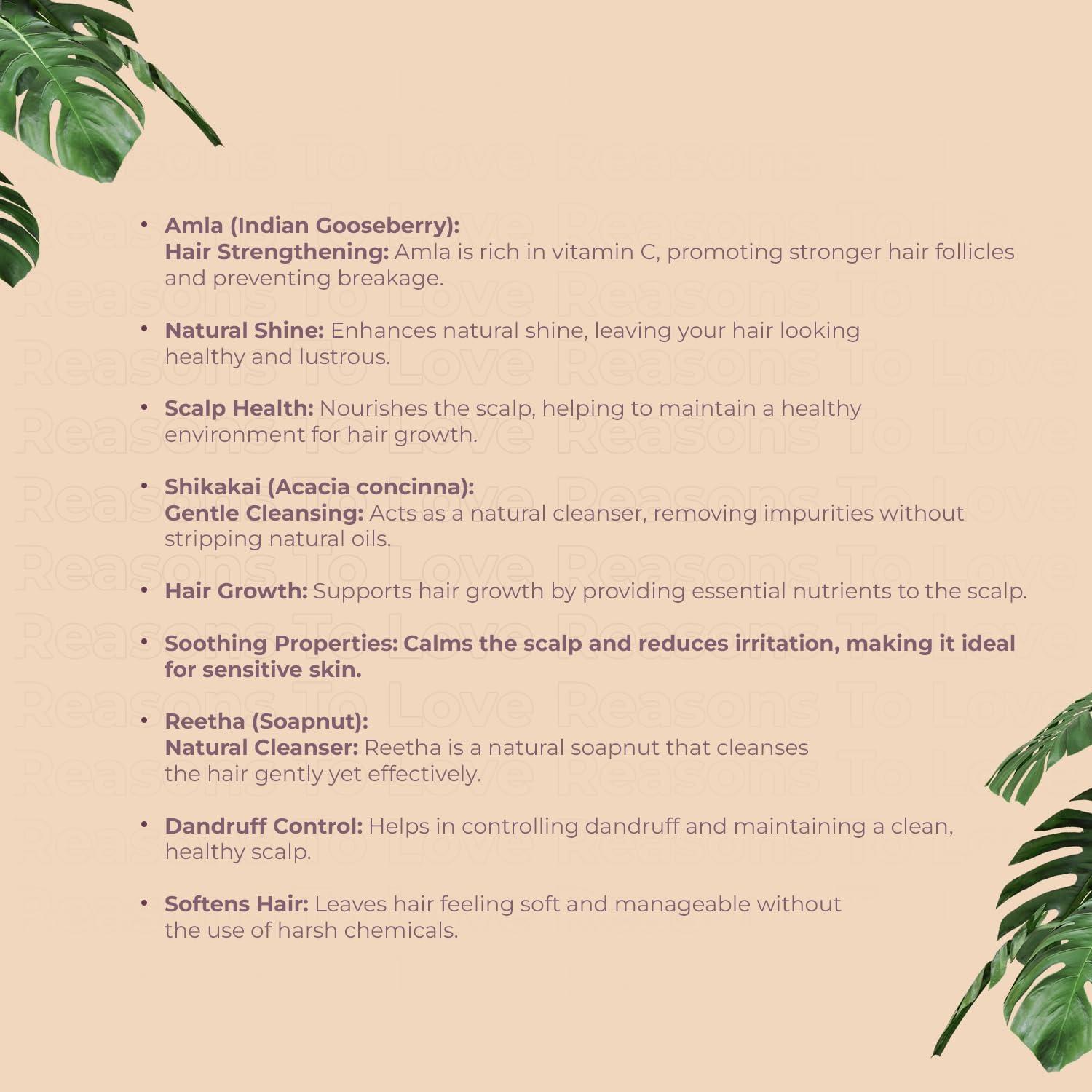 Generic Generic Amla Shikakai Shampoo - Enhances Hair Growth, Eliminates Dandruff & Dry Scalp, Reduces Hair Loss - Suitable for All Hair Types - Helps Strengthen, Soften, and Restore Shine - 200ml