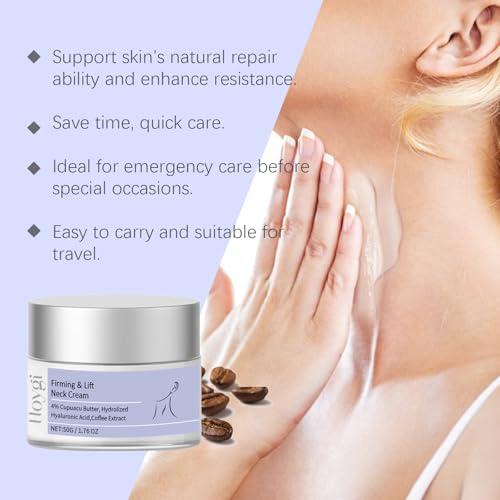 Callmynm Neck Firming Cream, Anti Aging - Smooth & Tight Skin Wrinkles Lift and Firm Neck Cream for Sagging Skin and Neck Moisturizing -1.7 oz