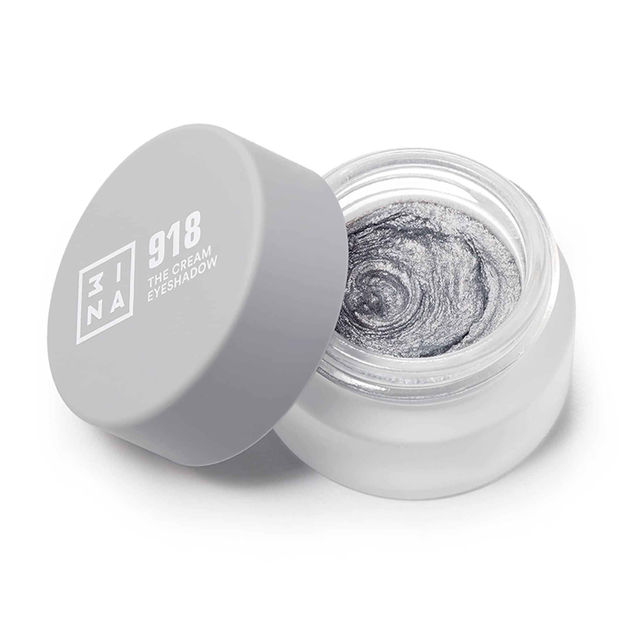 3ina 3ina MAKEUP - Vegan - Cruelty Free - The Cream Eyeshadow 918 - Silver - 24H Longwearing & Waterproof Formula - Fast Drying Formula - Highly Pigmented - Matte and Shimmer Finish