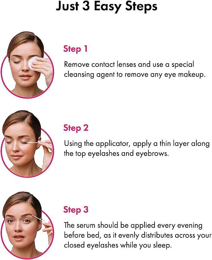 Toplash TOPLASH Eyelash Growth Serum - Innovative Formula for Longer, Thicker, Fuller Brows & Lashes - Natural, Cruelty-Free & Hypoallergenic - 0.10 fl.oz.