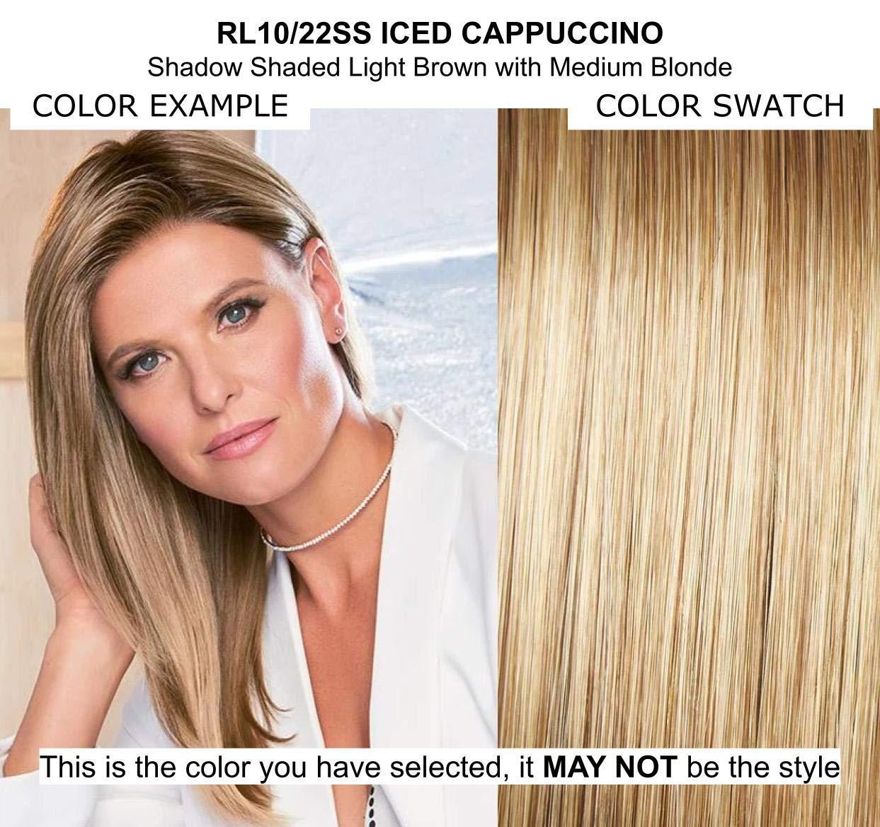 Raquel Welch & Maxwigs Simmer Elite Wig Color SS10/22 Shaded Iced Cappuccino - 11.5\" Sheer Indulgence Light Heat Friendly Synthetic Lace Monofilament Top Hand-Tied base Bundle MaxWigs Hairloss Booklet