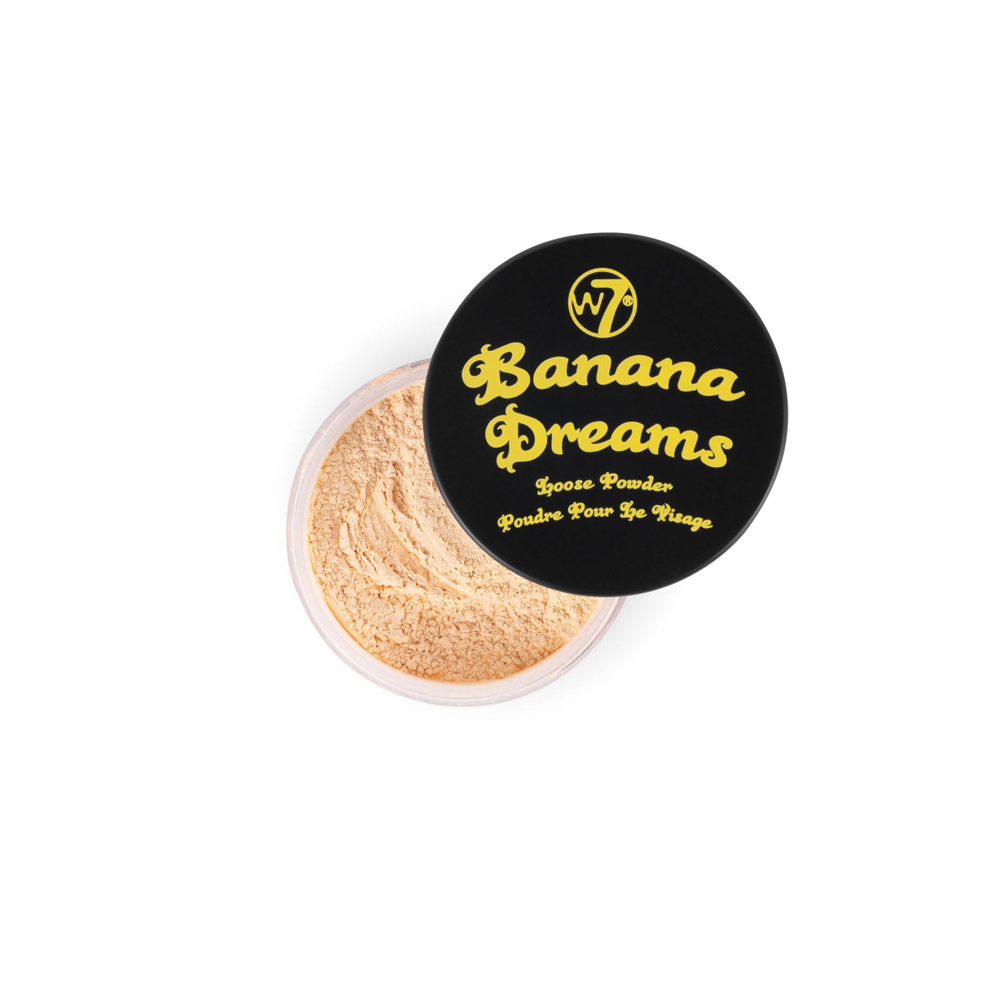 W7 W7 Banana Dreams Loose Setting Powder - Weightless Yellow Blurring Powder For All Skin Tones - 2 Pack