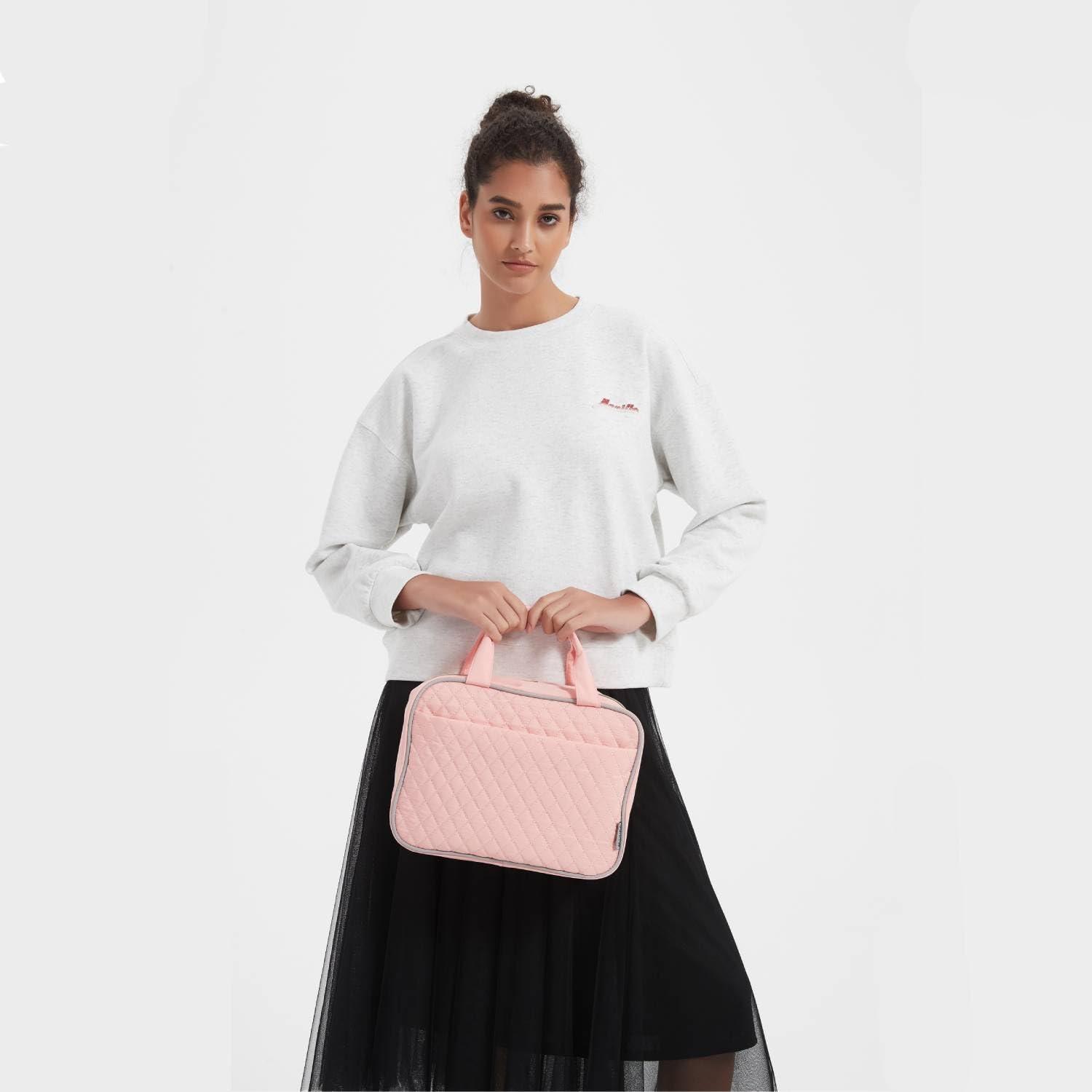 MARIKALIFE MARIKALIFE Travel Toiletry Bag, Hanging Toiletry Bag for Women, Cute Makeup Cosmetic Case Organizer for Accessories, Full Sized Toiletries-Pink