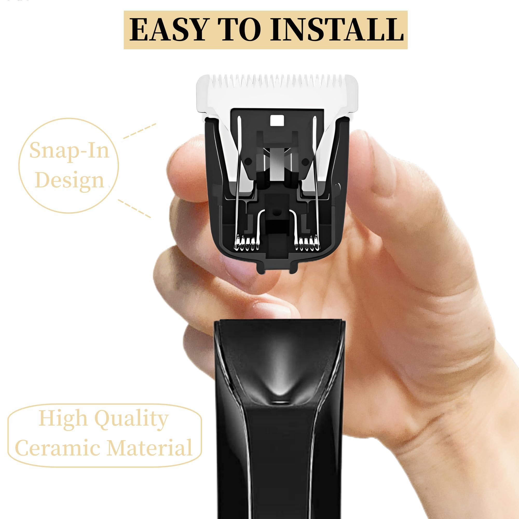 YOUNGPRO Replacement Blades for Manscape Lawn Mower 4.0 3.0 2.0 Trimmer - 3Pack,Ceramic Blades Compatible with Manscaped 3.0 Replacement Blades and Manscaped 2.0 Replacement Blades.