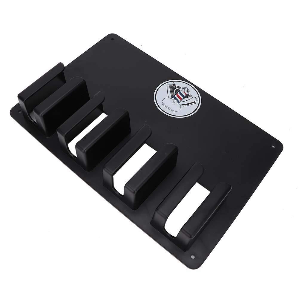 TMISHION Storage Rack Hair Hair Clipper Holder, Clipper Guard Holder Hair Hair Clipper Rack MultiFunctional 4 Holes Wall Mount Hairdressing Tool Storage WallMounted Hair Cutter Brush