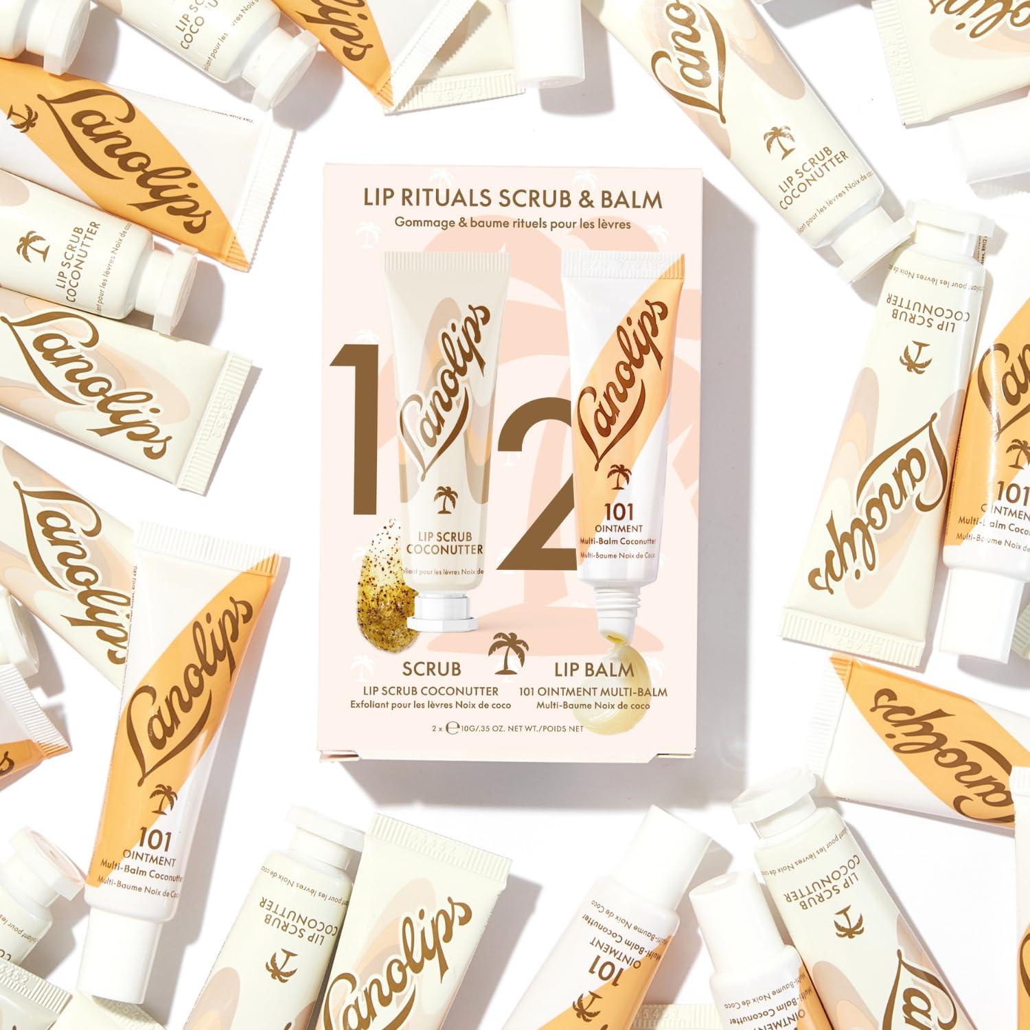 Lanolips Lanolips Coconutter Lip Scrub & Lip Balm - Lip Rituals Lip Care Kit Infused with Pure Lanolin & Coconut Oil - Gently Smoothes and Hydrates Dead Skin (2 Count)