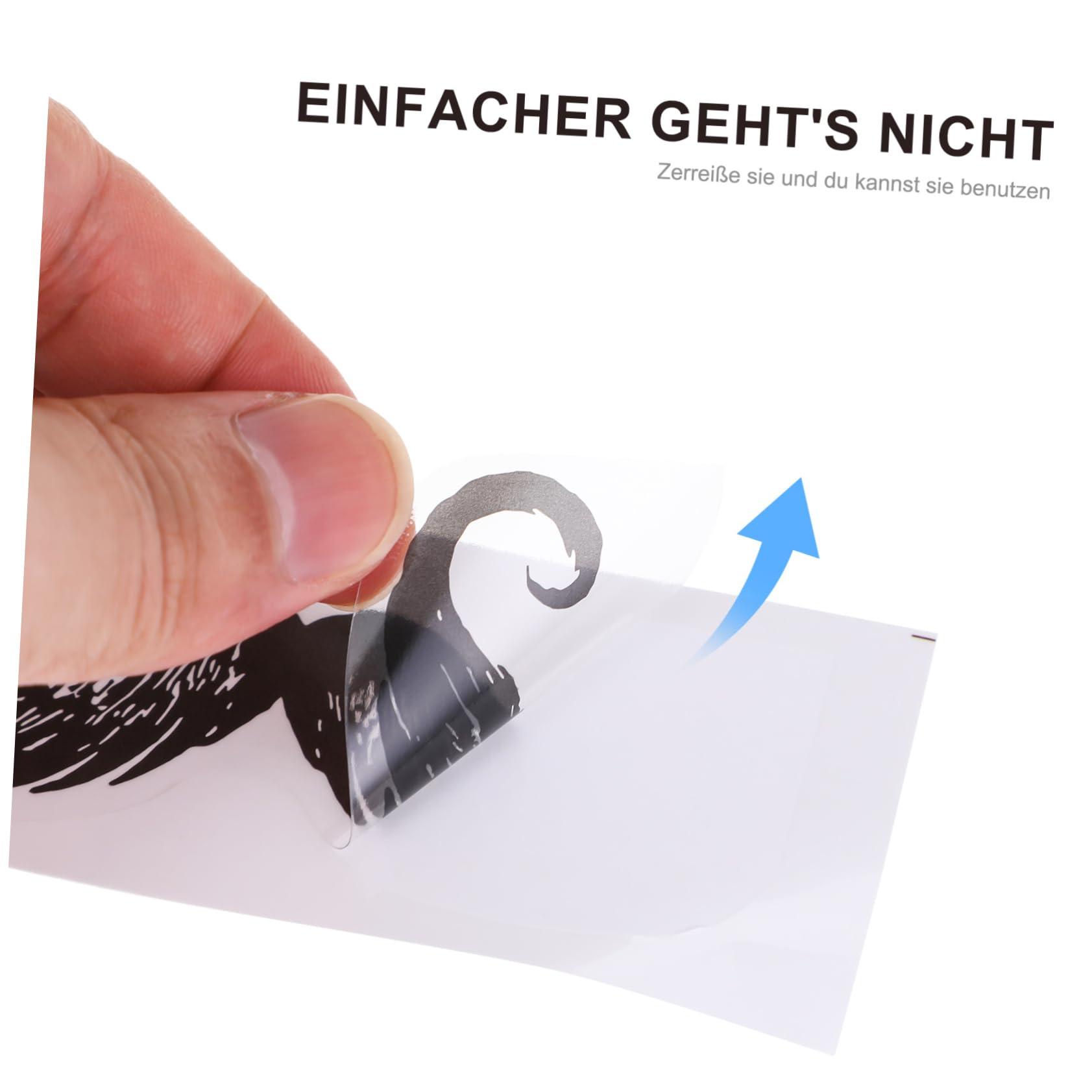 BELLIFFY BELLIFFY 50pcs Stickers Protector Waxing Kit Mens Sticking Stuffers Decals Remover Sticks Nose Wax Strips Wax Strips for Mustache Vinyl Decal Facial Tool Depilation Cleaning Kits Black Pp