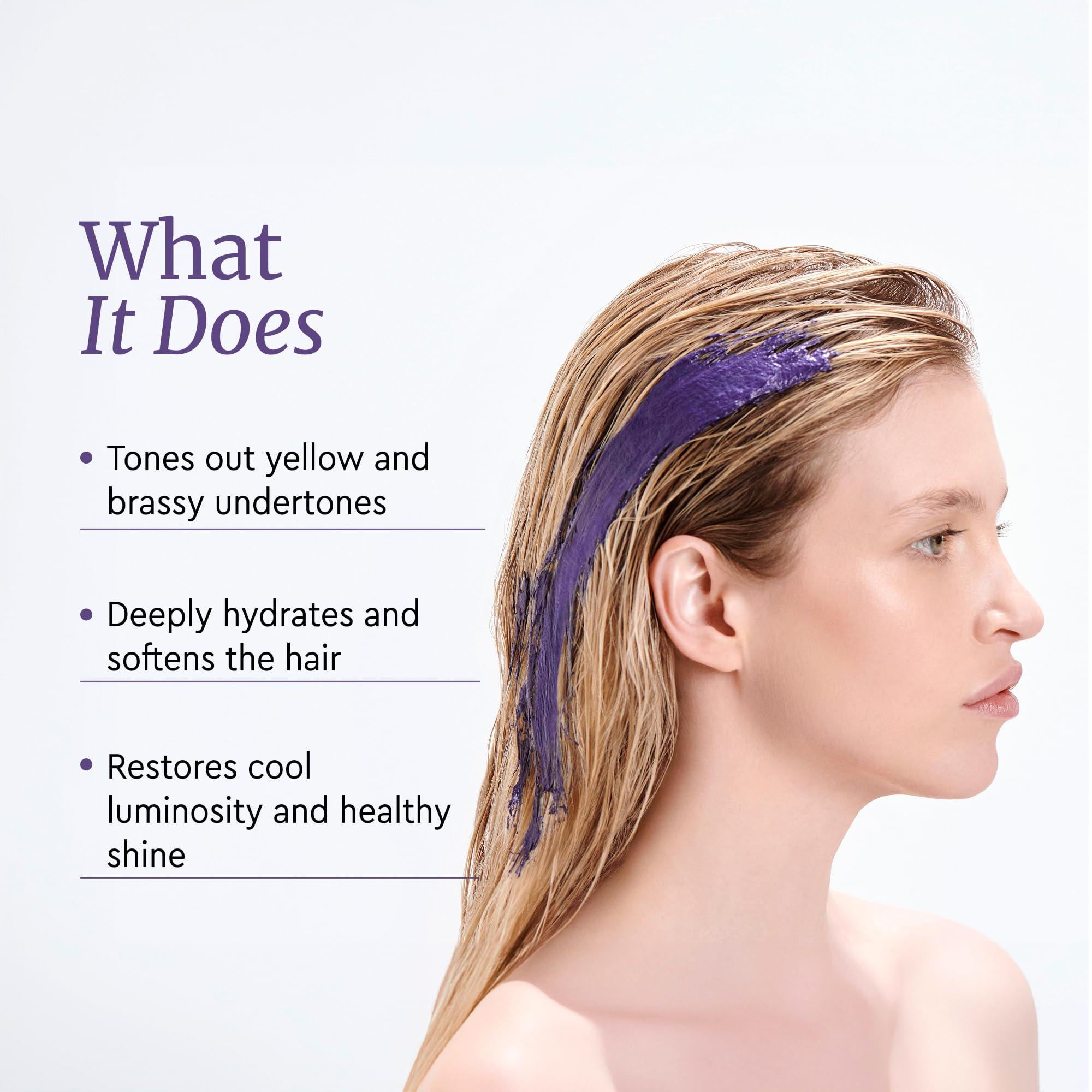 LA PUISSANCE LA PUISSANCE Silver Toning Purple Hair Mask for Blonde Hair & Gray or white Hair - Intense Hydration & Toning - Neutralizes Brassiness, Revives Shine, Softens & Hydrates - For Home and Salon Use