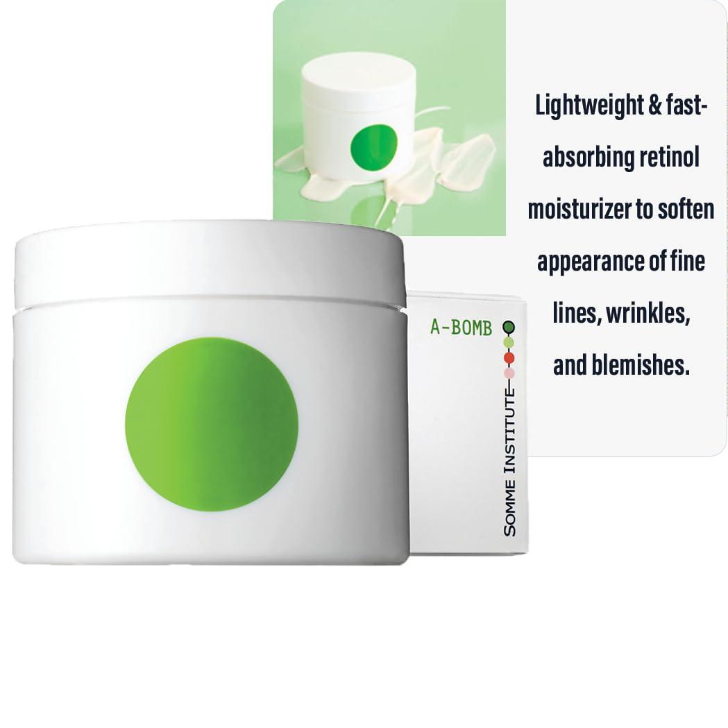 Somme Institute Daily Moisturizer with Retinol | Ultra-Lightweight Oil-Free Anti-Aging Face, Neck, Chest Moisturizer A-Bomb Hydrates, Smooths, Diminishes Hyperpigmentation | 2 Fl Oz
