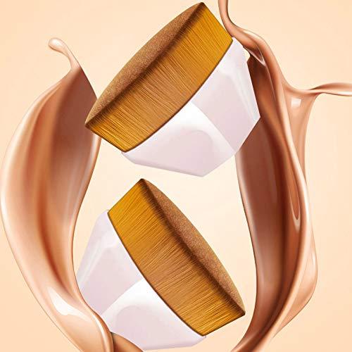 Aooba Aooba Foundation Makeup Brush with Portable Case, Flat Top High-Density Face Brush for Flawless Powder, Cream Cosmetics (Pink)