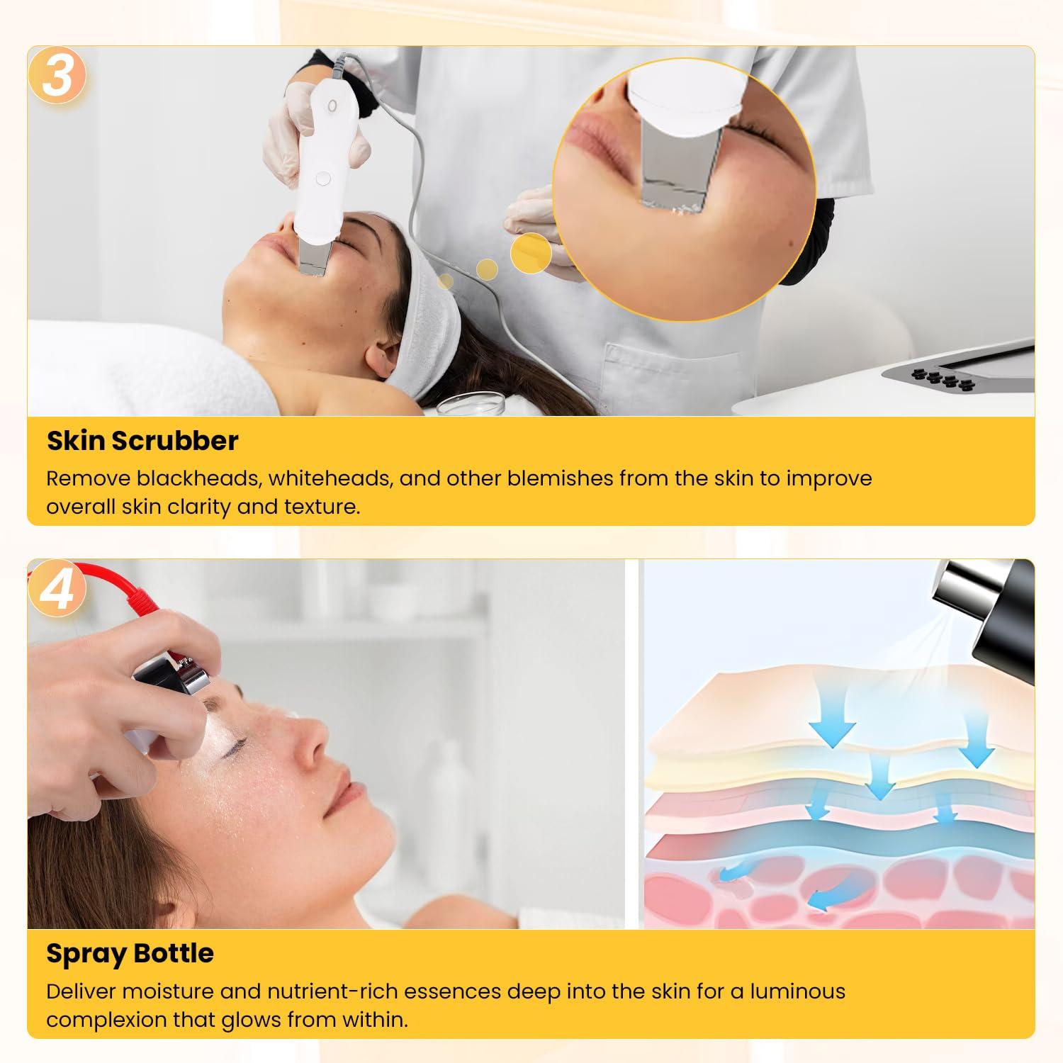 UNOISETION UNOISETION Microdermabrasion Machine and Diamond Tips Kit