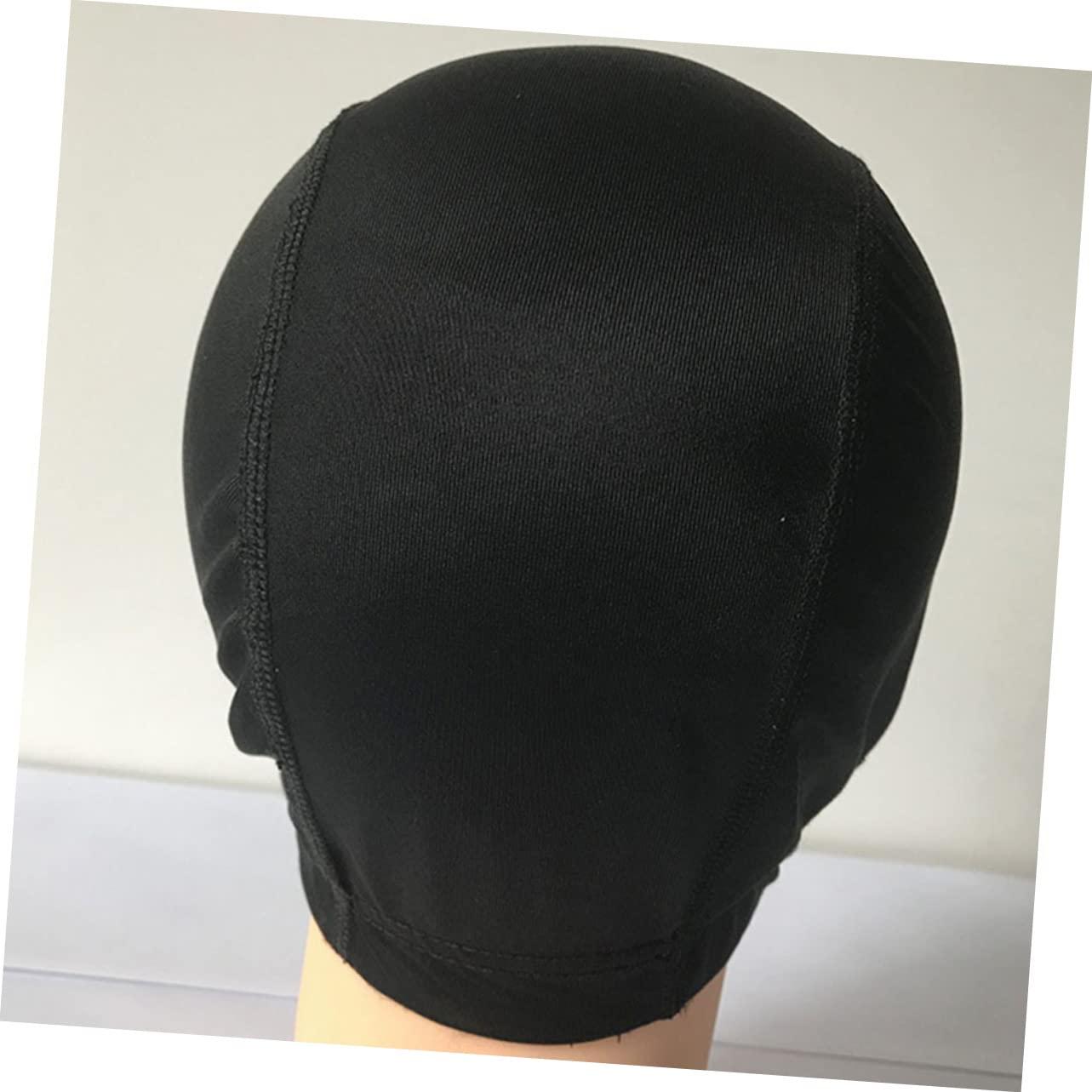 NOLITOY NOLITOY 6pcs Wig Hairnet Aqua Dreadlocks Caps Lap Adjustable Mesh Wig Cap Plugs Hairnets Swim Cap Bucket Lace Pool Hats for Woman Braids Cooling Swimming Women Hair Net Visor Arena Black