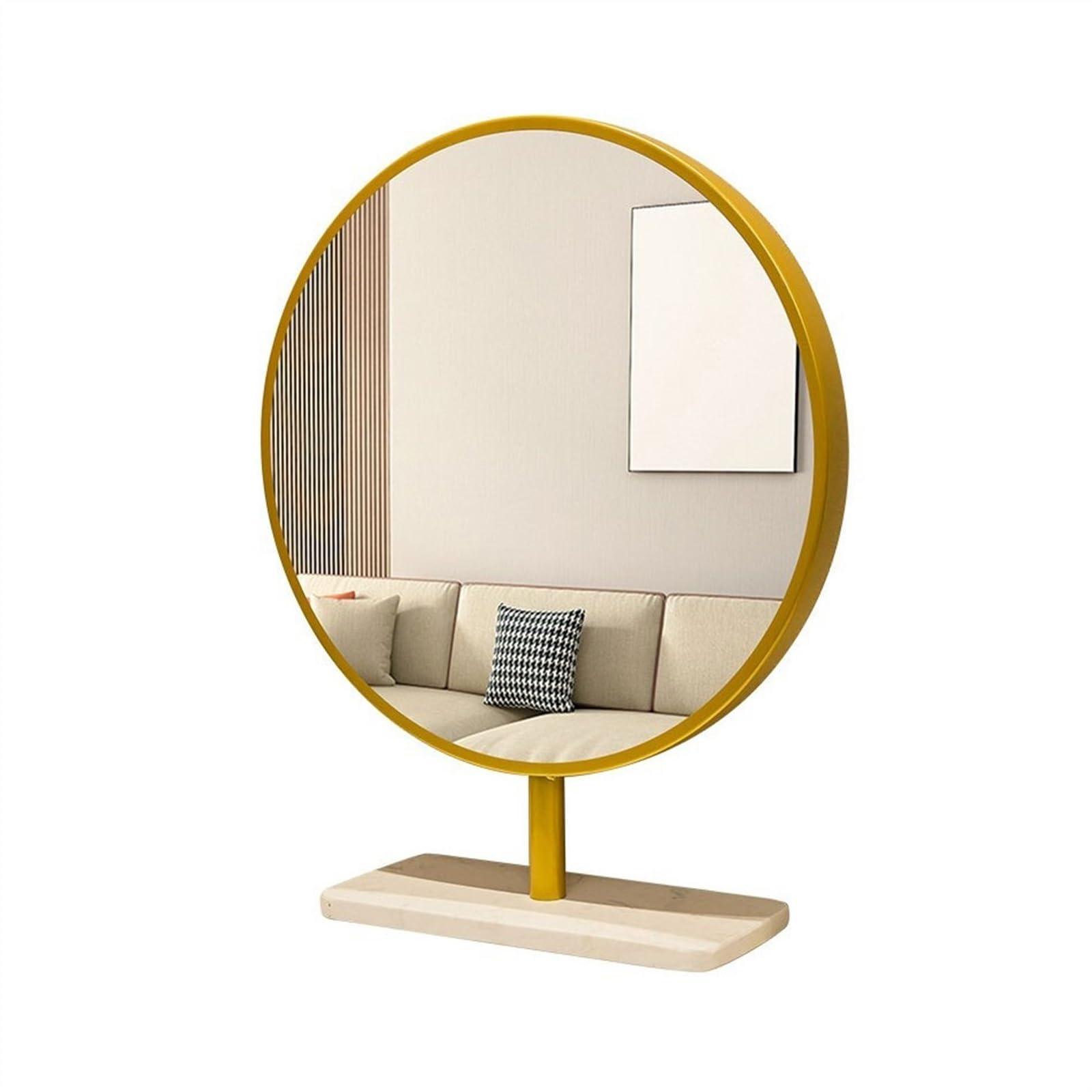 GLigeT GLigeT Vanity Mirror Modern Simple Makeup Mirror Bedroom Countertop Beauty Mirror Light Luxury Iron Large Dressing Mirror Household Cosmetic Mirror
