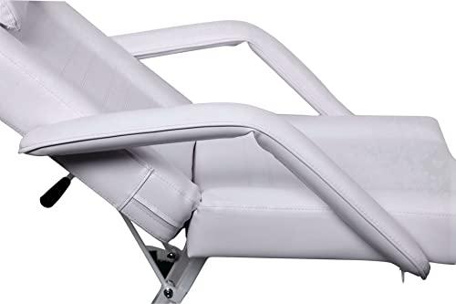 Eastmagic Eastmagic Facial Chair Beauty Salon Reclining Facial Bed Multipurpose Adjustable Facial Bed Esthetician Bed Lash Bed (White)