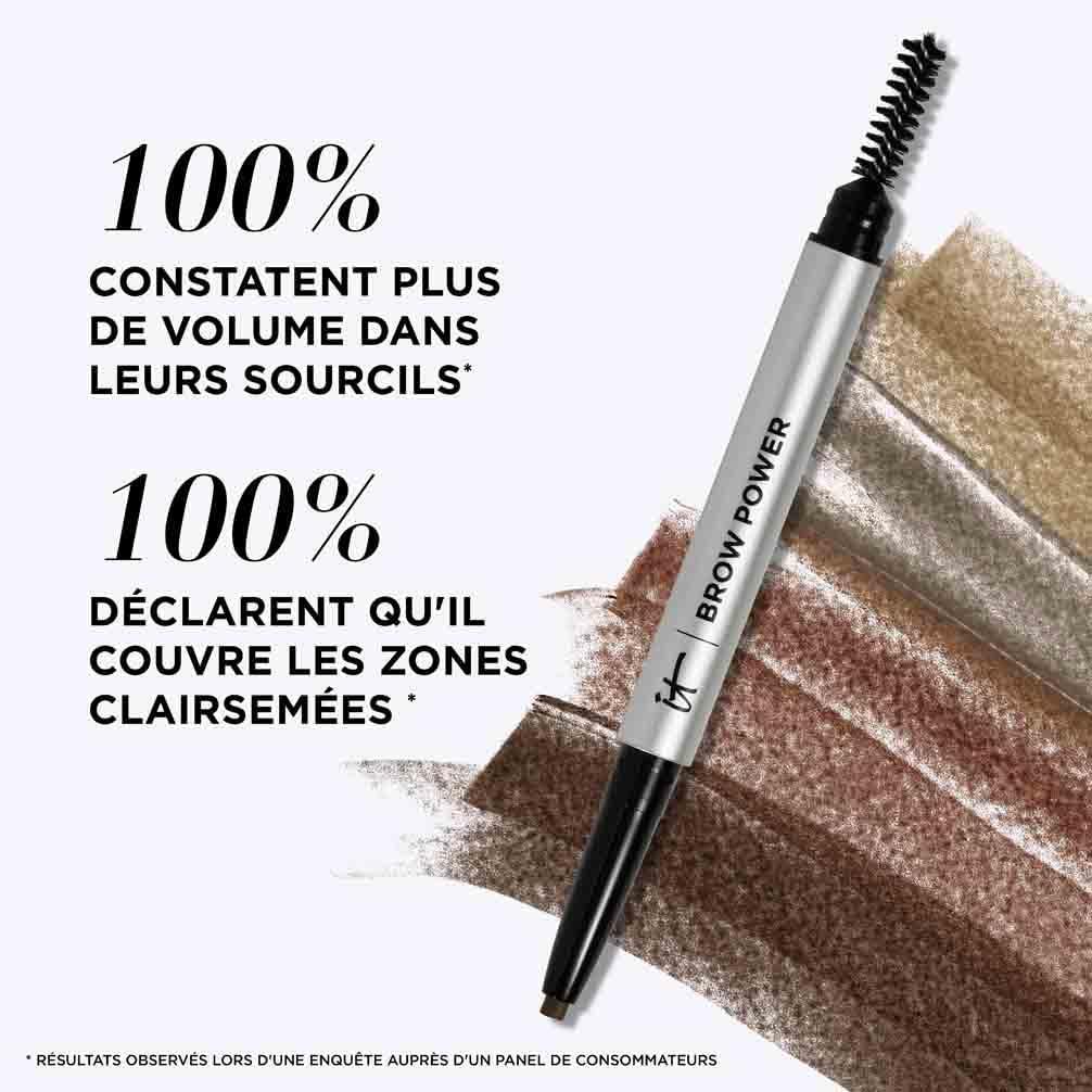 IT Cosmetics IT Cosmetics Brow Power Eyebrow Pencil - Universal Shades - Long-Lasting Eyebrow Pencil, Budge-Proof Formula - With Biotin - Natural-Looking Brow Pencil with Hair Like Strokes - Built-in Spoolie Brush