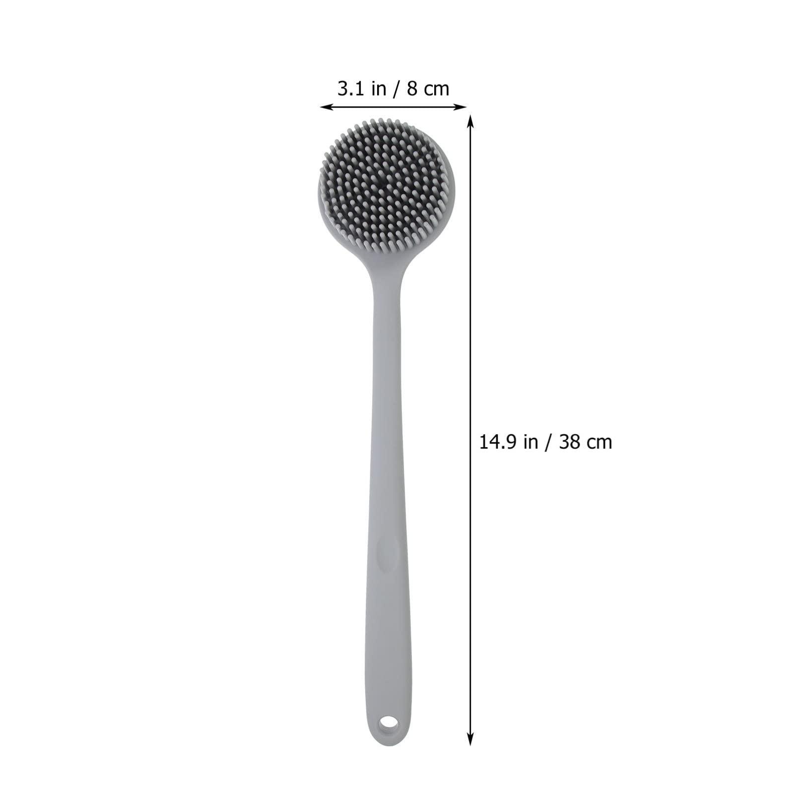 minkissy minkissy Silicone Bath Brush Shower Back Brush Silicone Body Scrubbers for Use in Shower Back Scrubber for Shower Back Massage Brush Bath Scrub Brush Handle Brush Detachable Man