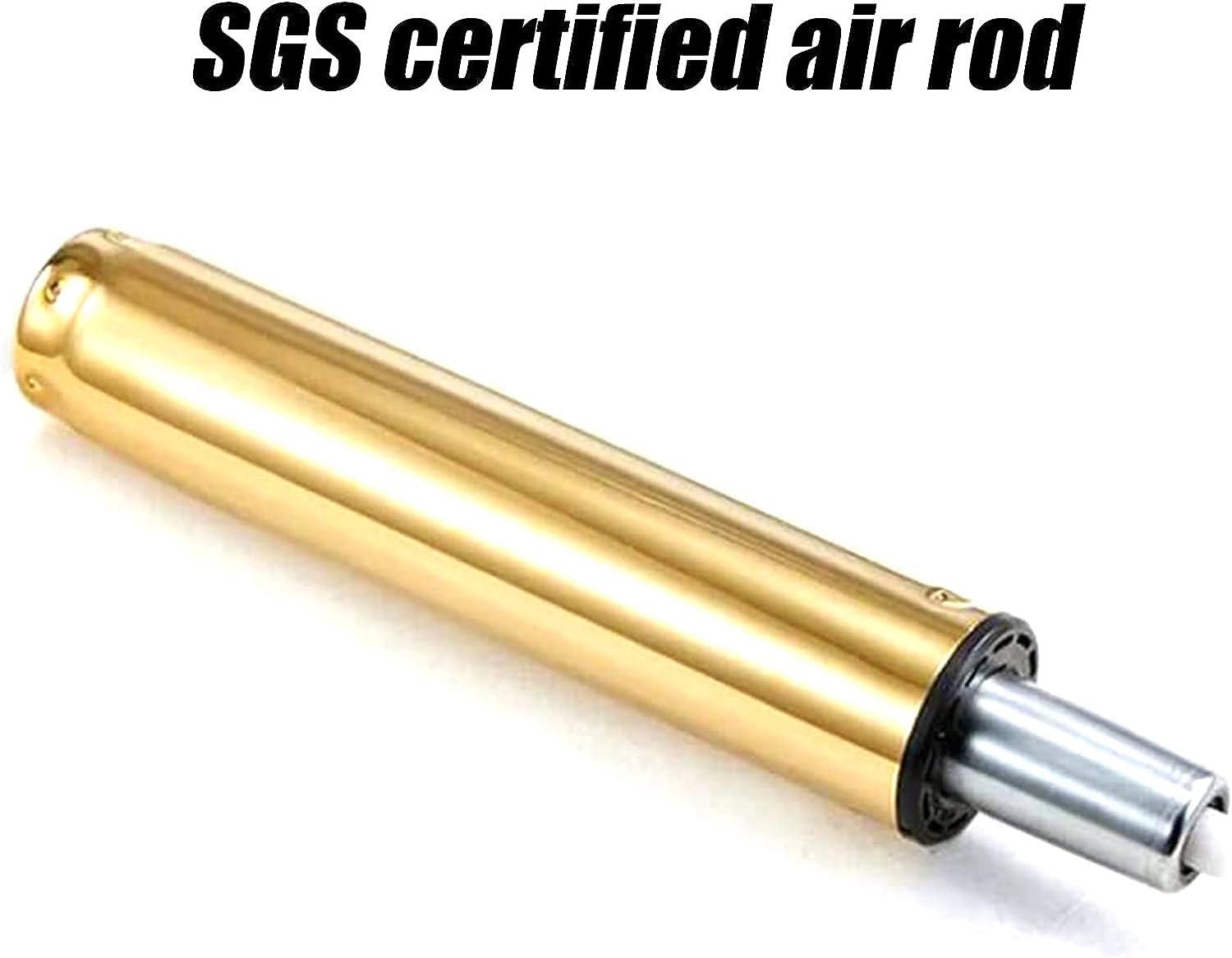 NinthAvenue Basics NinthAvenue Basics Modern Round Rolling Stool, White PU Leather Seat, 360 Swivel, Height Adjustable, 150kg/330lb Capacity