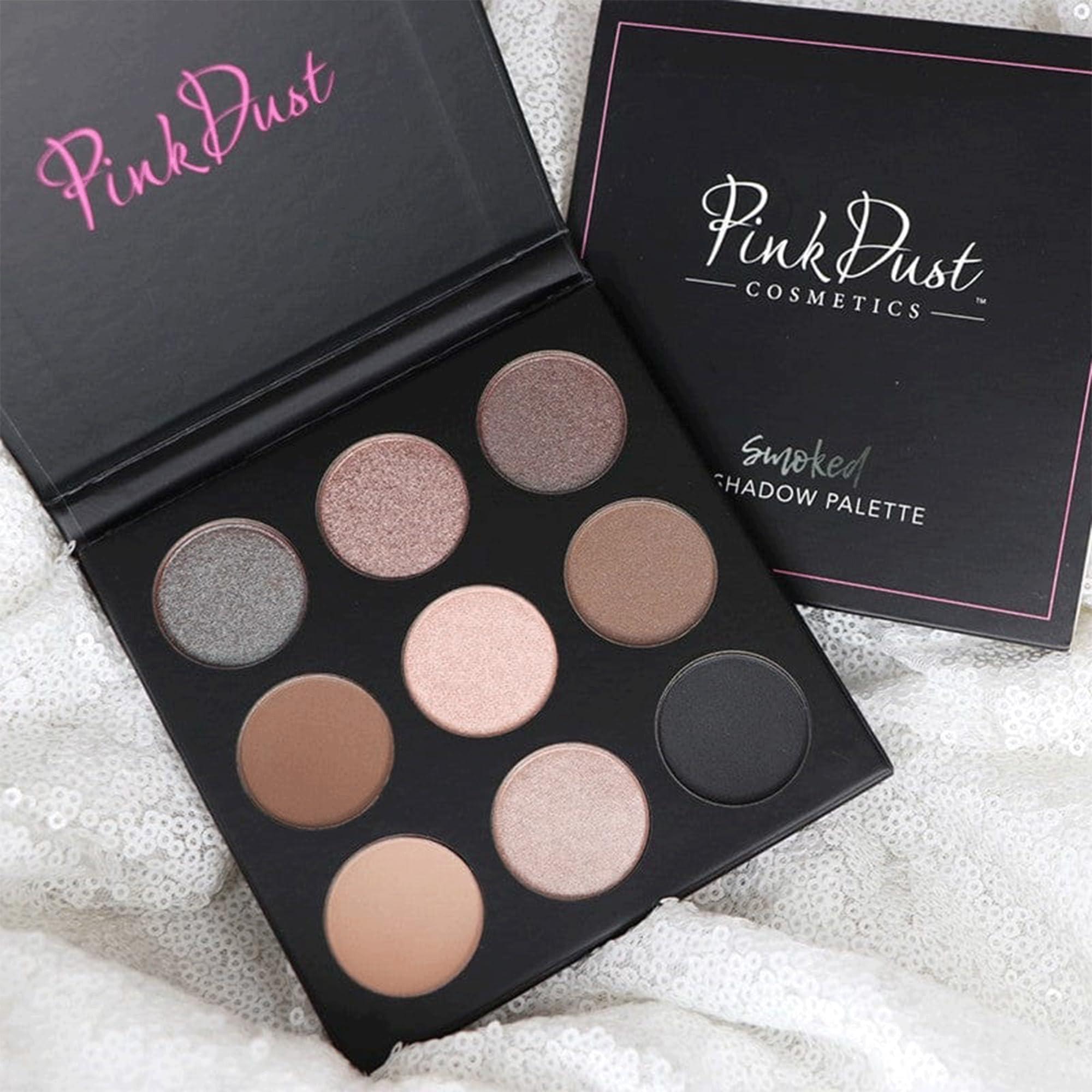 Pink Dust Pink Dust Smoked Eyeshadow Palette - 9 Colors High Pigmented Smokey Eye Shadow - Long Lasting Colorful Eyeshadow Palette Makeup with Frost, Satin, and Matte Shadows