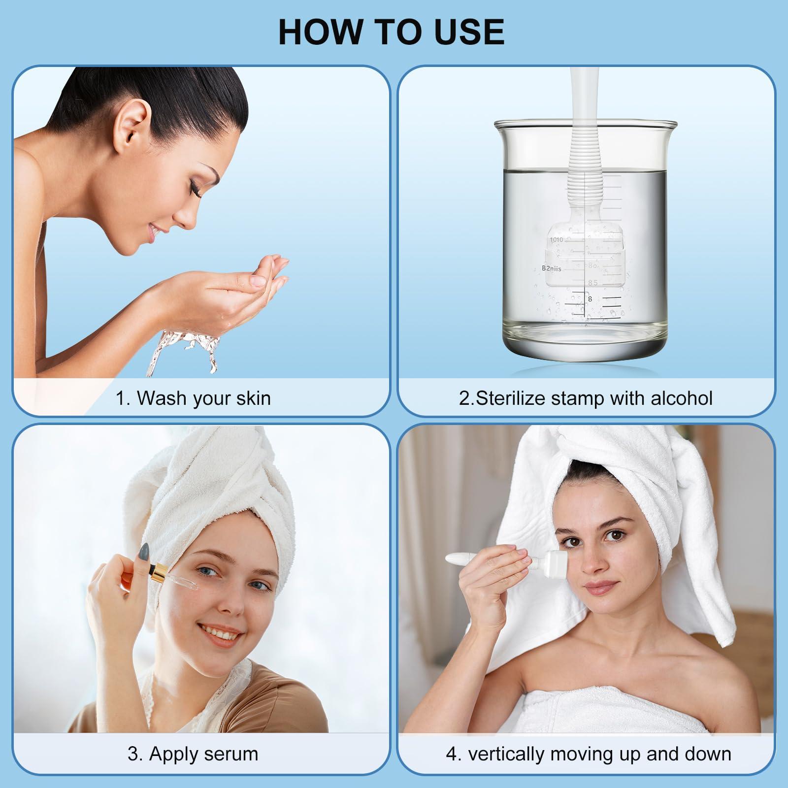 Lmuwecno Beauty Derma Stamp, Professional Microneedling Stamp 0.25 mm, DermaStamp for Men Women Home Use